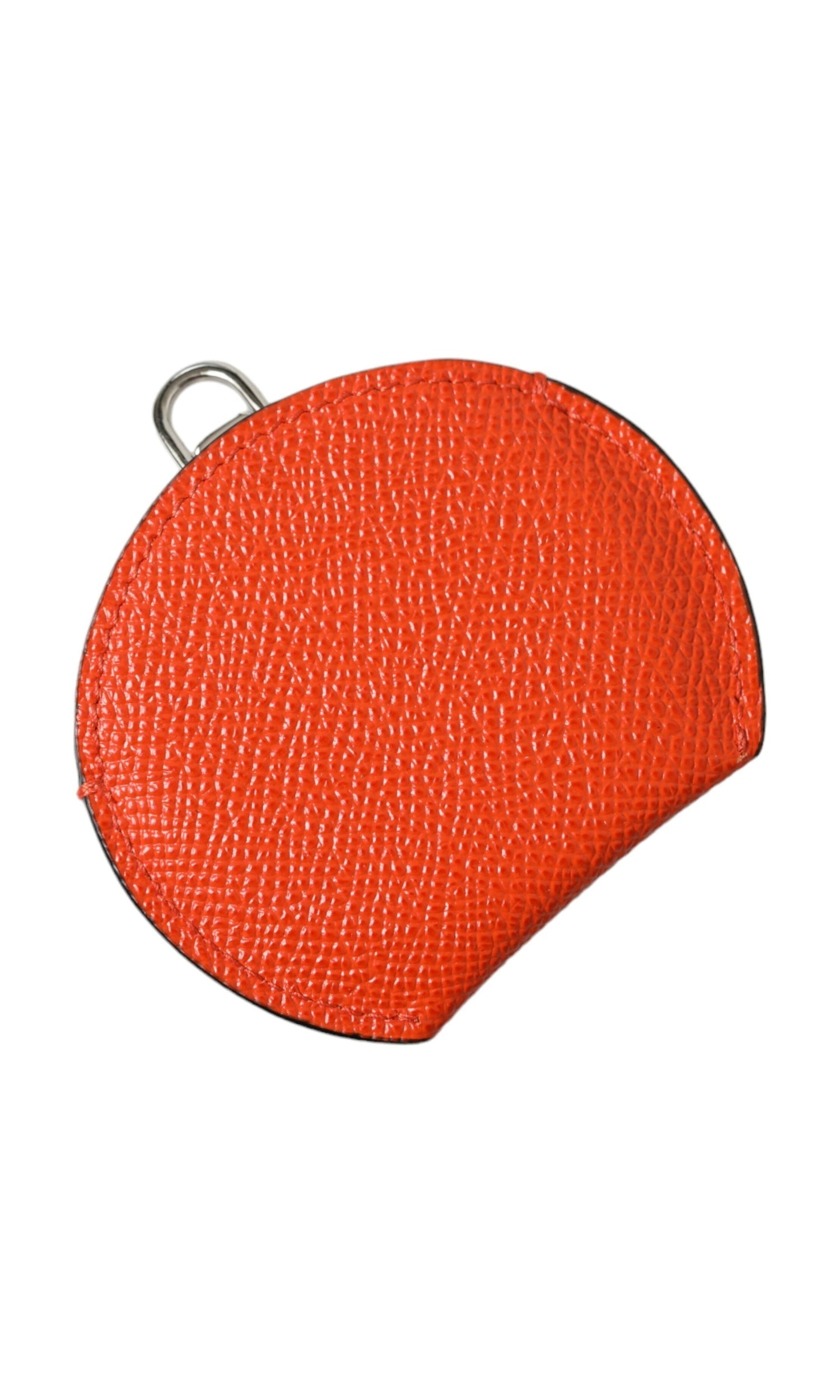 Dolce & Gabbana Elegant Leather Mirror Orange Holder Glam Steals
