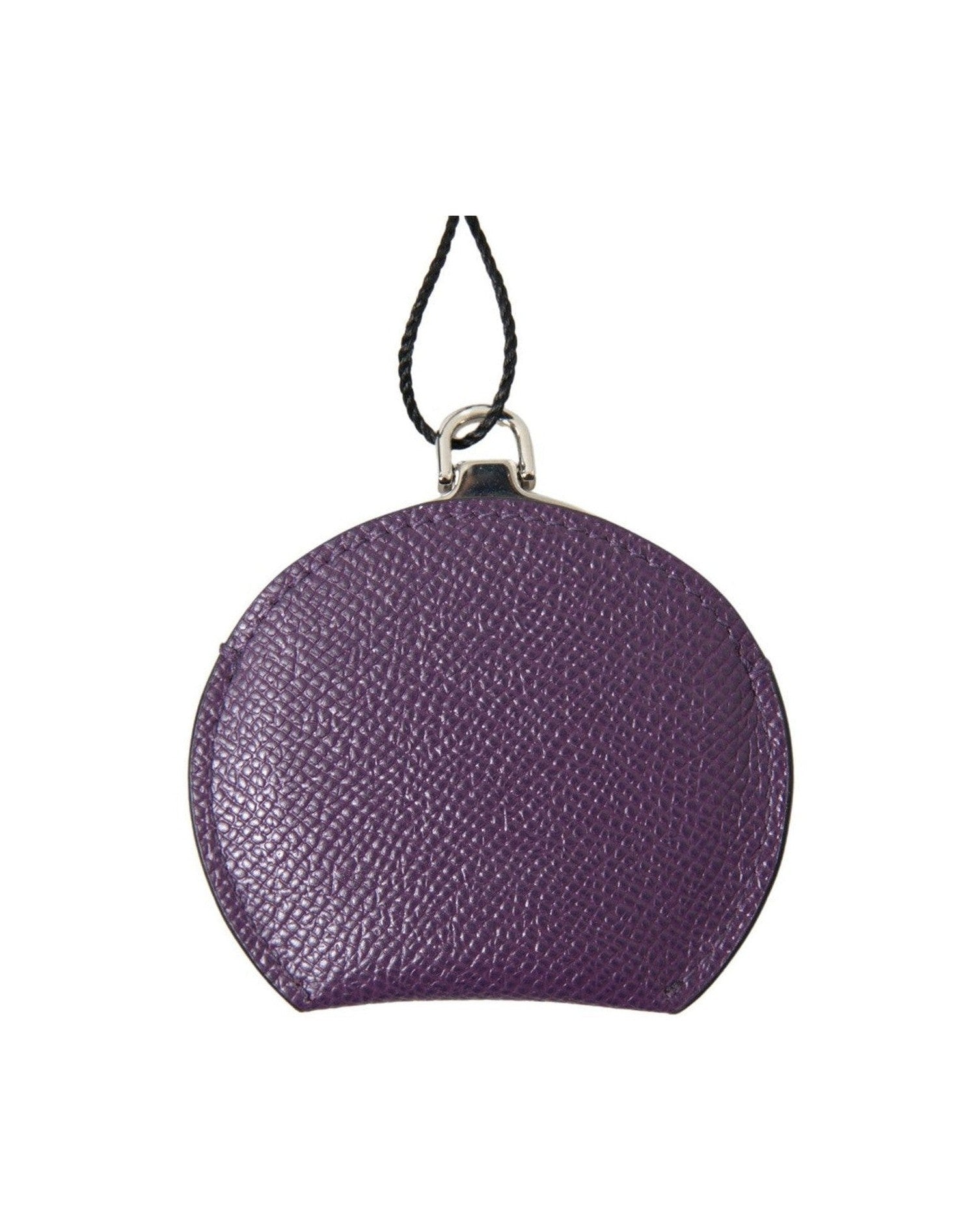 Dolce & Gabbana Elegant Leather Mirror Purple Holder Glam Steals