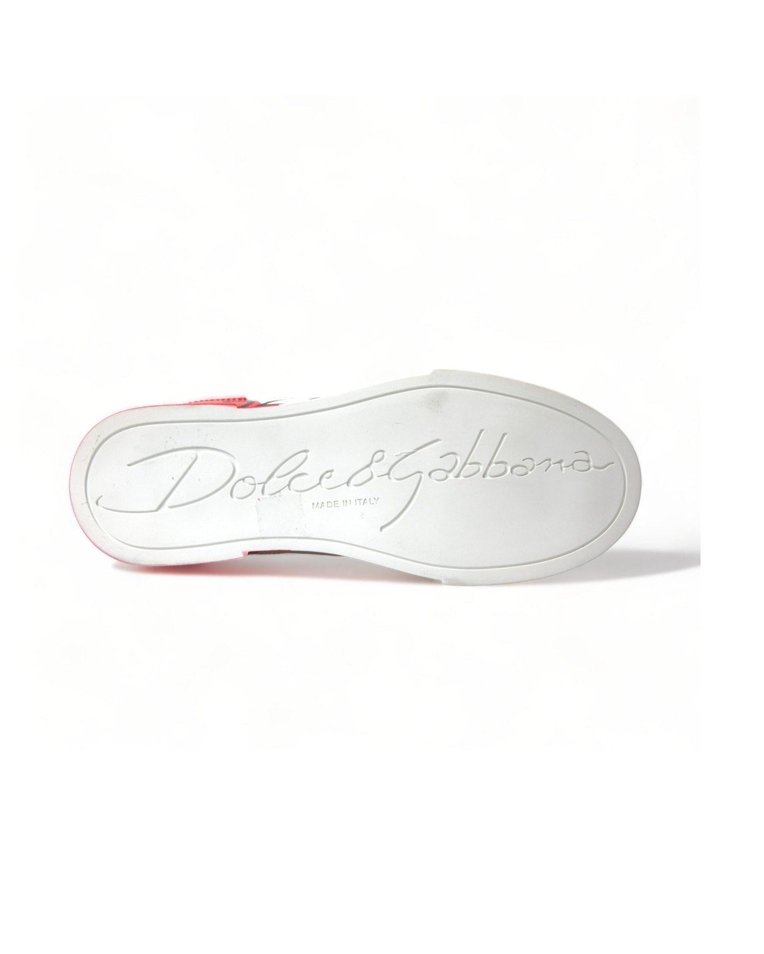 Dolce & Gabbana Elegant Leather Portofino White Sneakers Glam Steals
