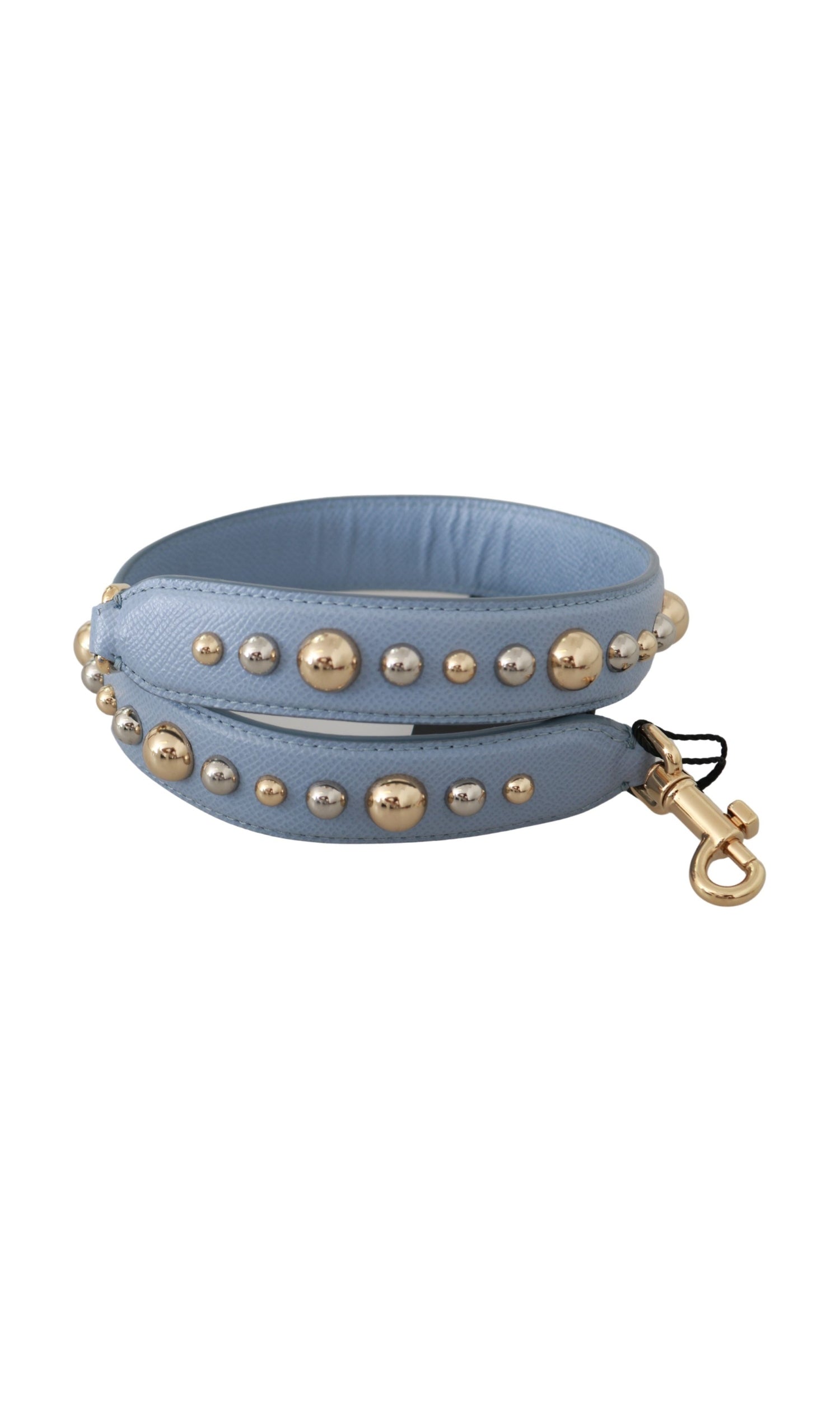 Dolce & Gabbana Elegant Leather Shoulder Blue Strap Glam Steals