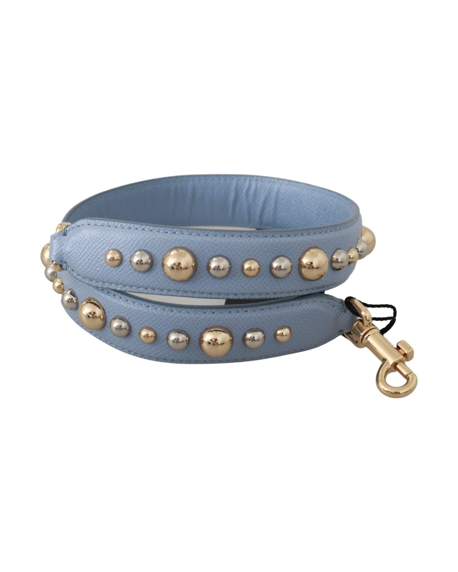 Dolce & Gabbana Elegant Leather Shoulder Blue Strap Glam Steals