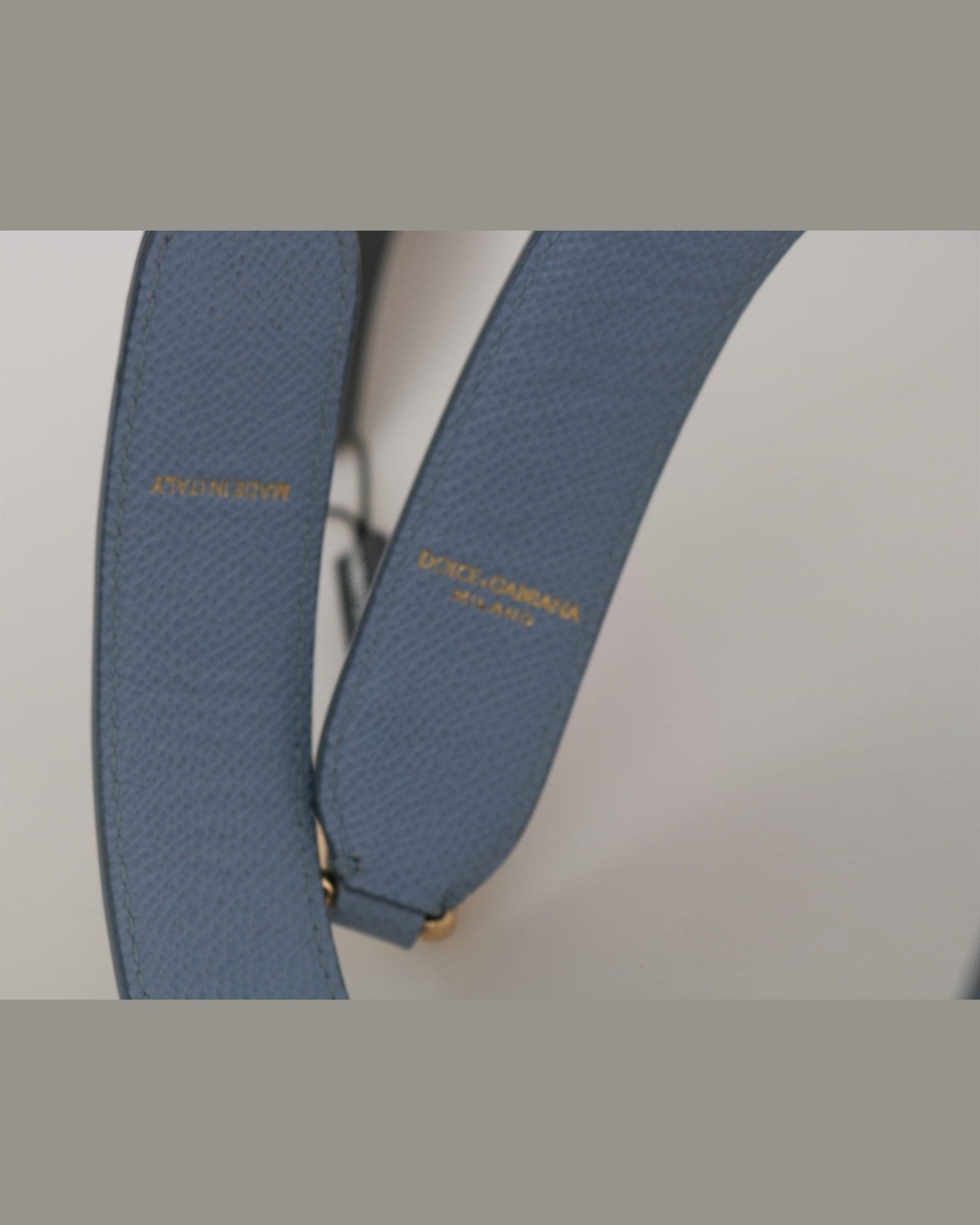 Dolce & Gabbana Elegant Leather Shoulder Blue Strap Glam Steals