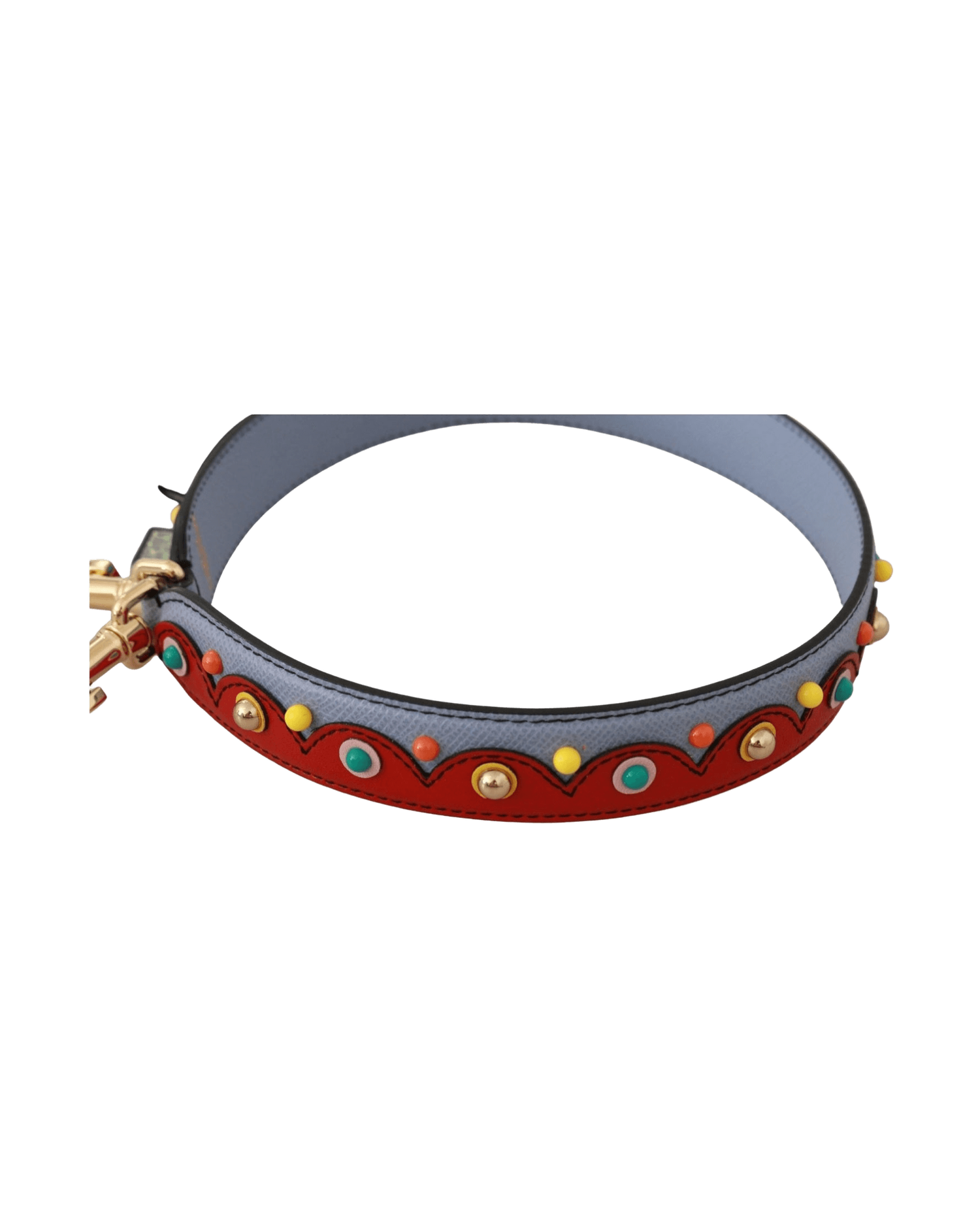 Dolce & Gabbana Elegant Leather Shoulder Multicolor Strap Glam Steals