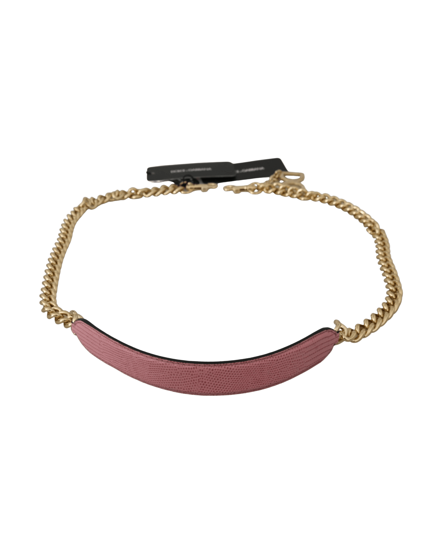 Dolce & Gabbana Elegant Leather Shoulder Pink Gold Strap Glam Steals