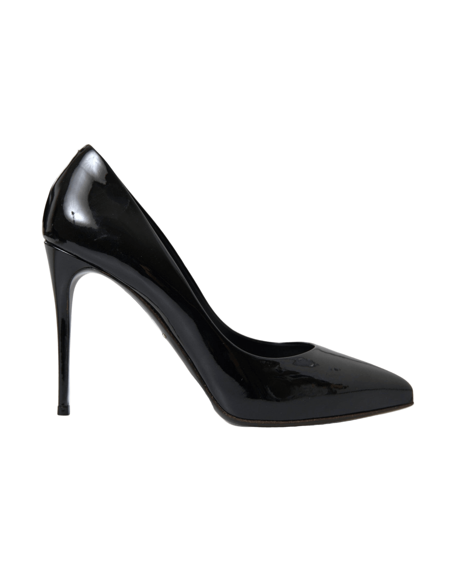 Dolce & Gabbana Elegant Patent Stiletto Black Heels Glam Steals