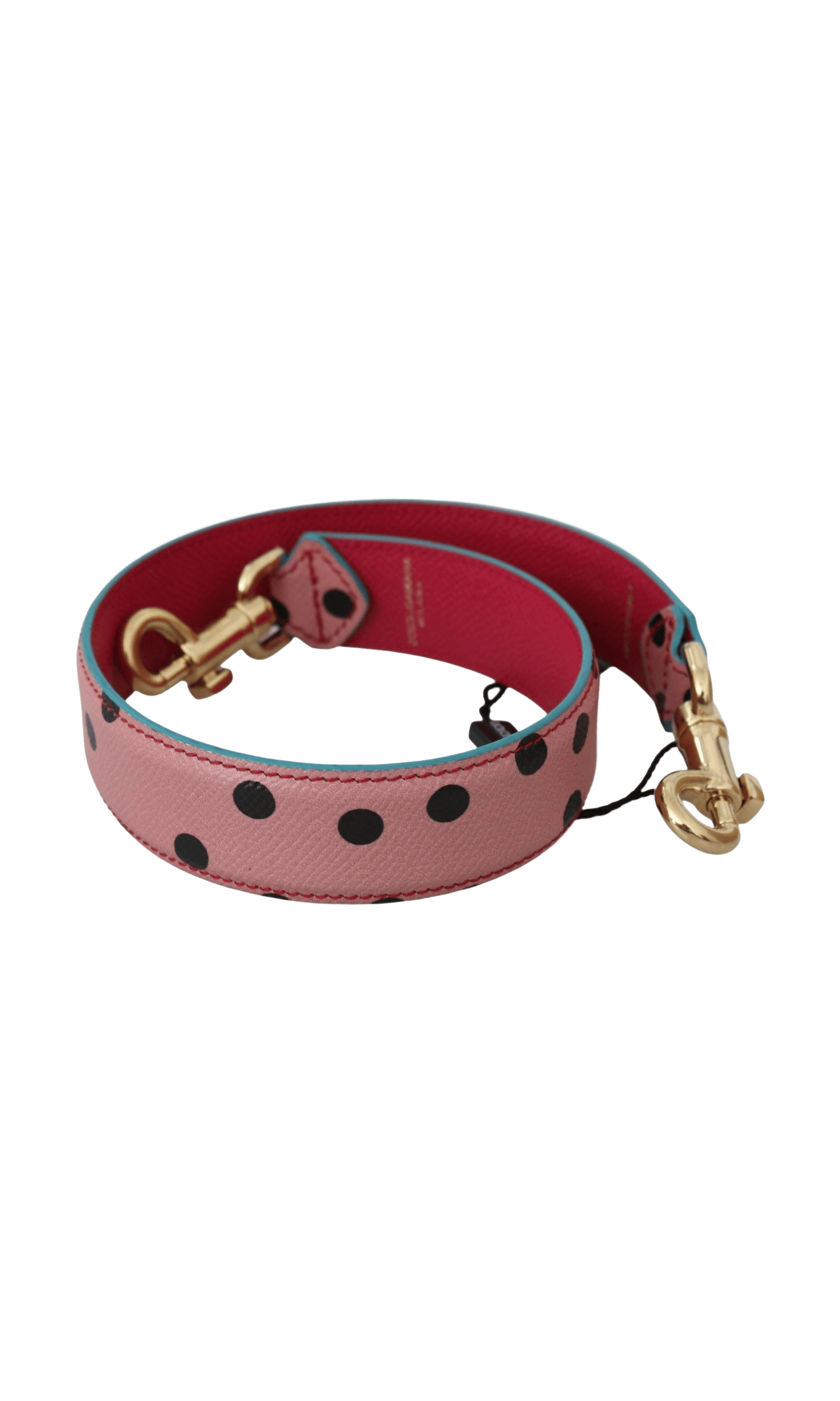 Dolce & Gabbana Elegant Polka-Dotted Leather Shoulder Pink Strap Glam Steals