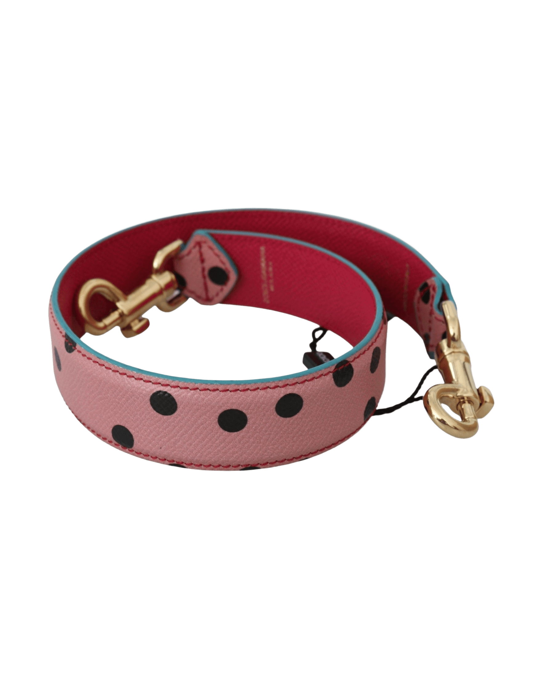 Dolce & Gabbana Elegant Polka-Dotted Leather Shoulder Pink Strap Glam Steals
