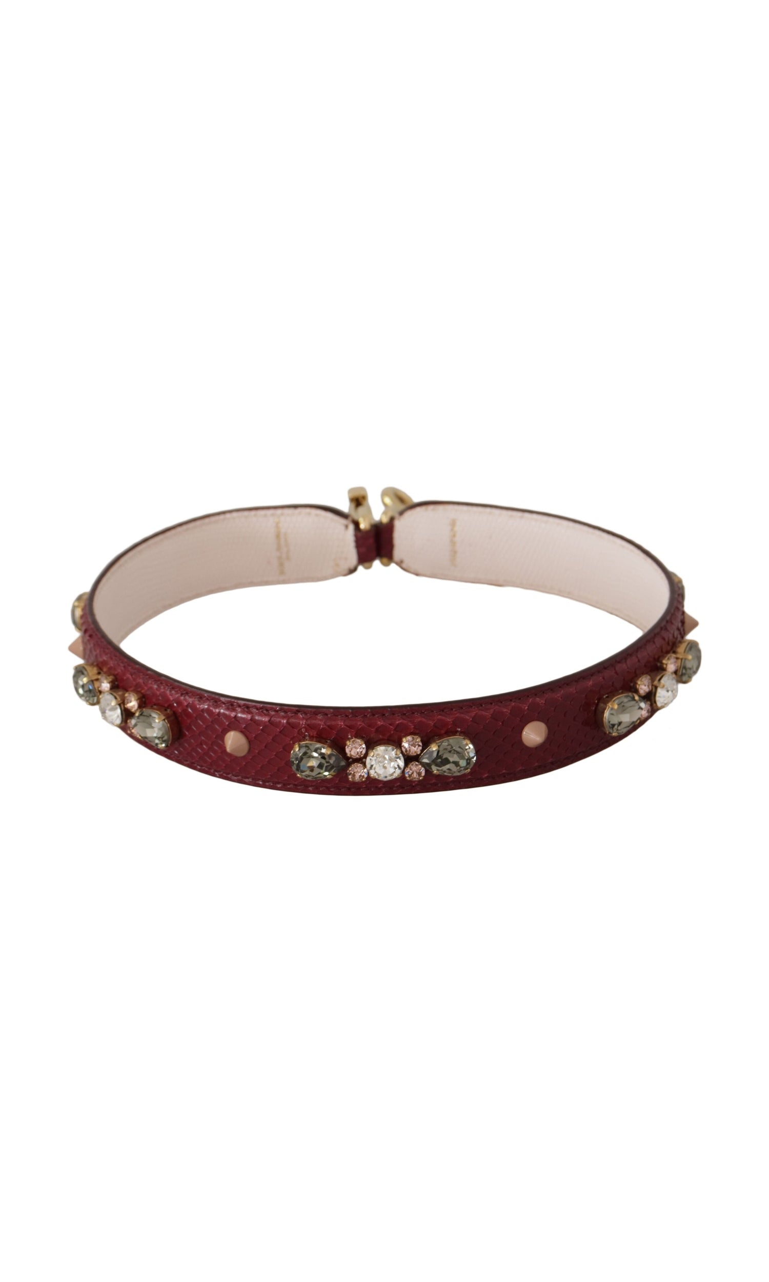 Dolce & Gabbana Elegant Python Leather Bag Strap In Bordeaux Glam Steals