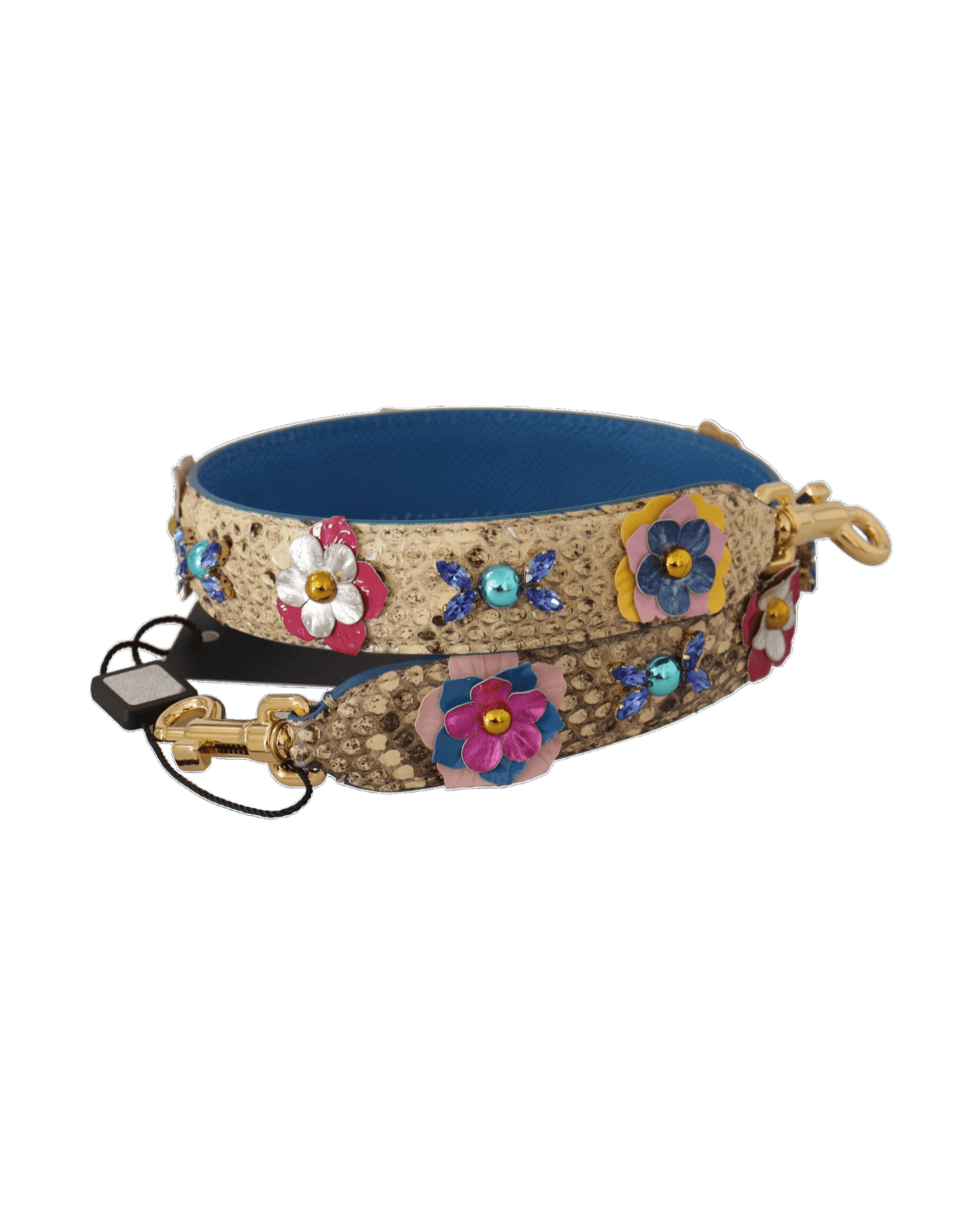 Dolce & Gabbana Elegant Python Leather Beige Strap Glam Steals