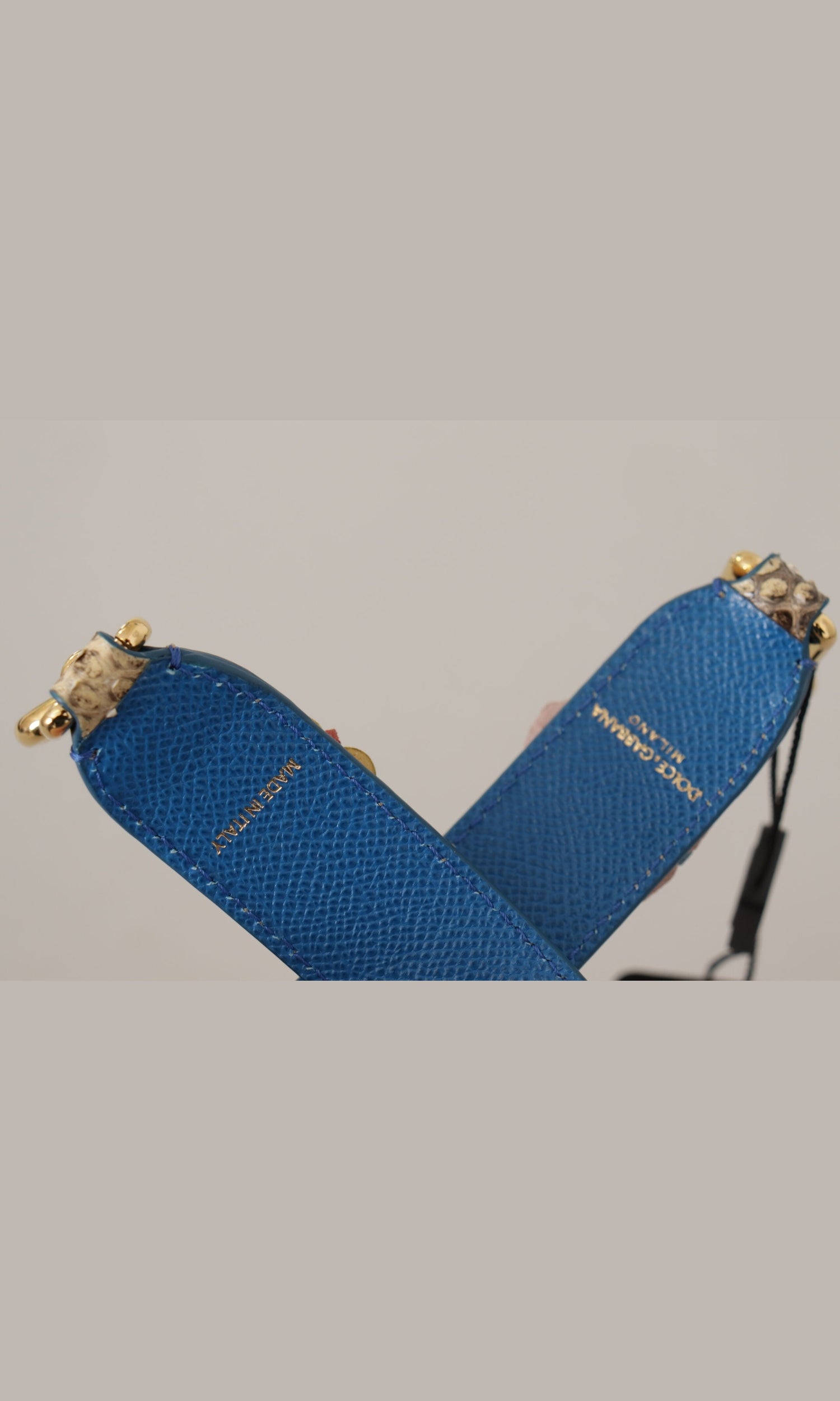 Dolce & Gabbana Elegant Python Leather Beige Strap Glam Steals