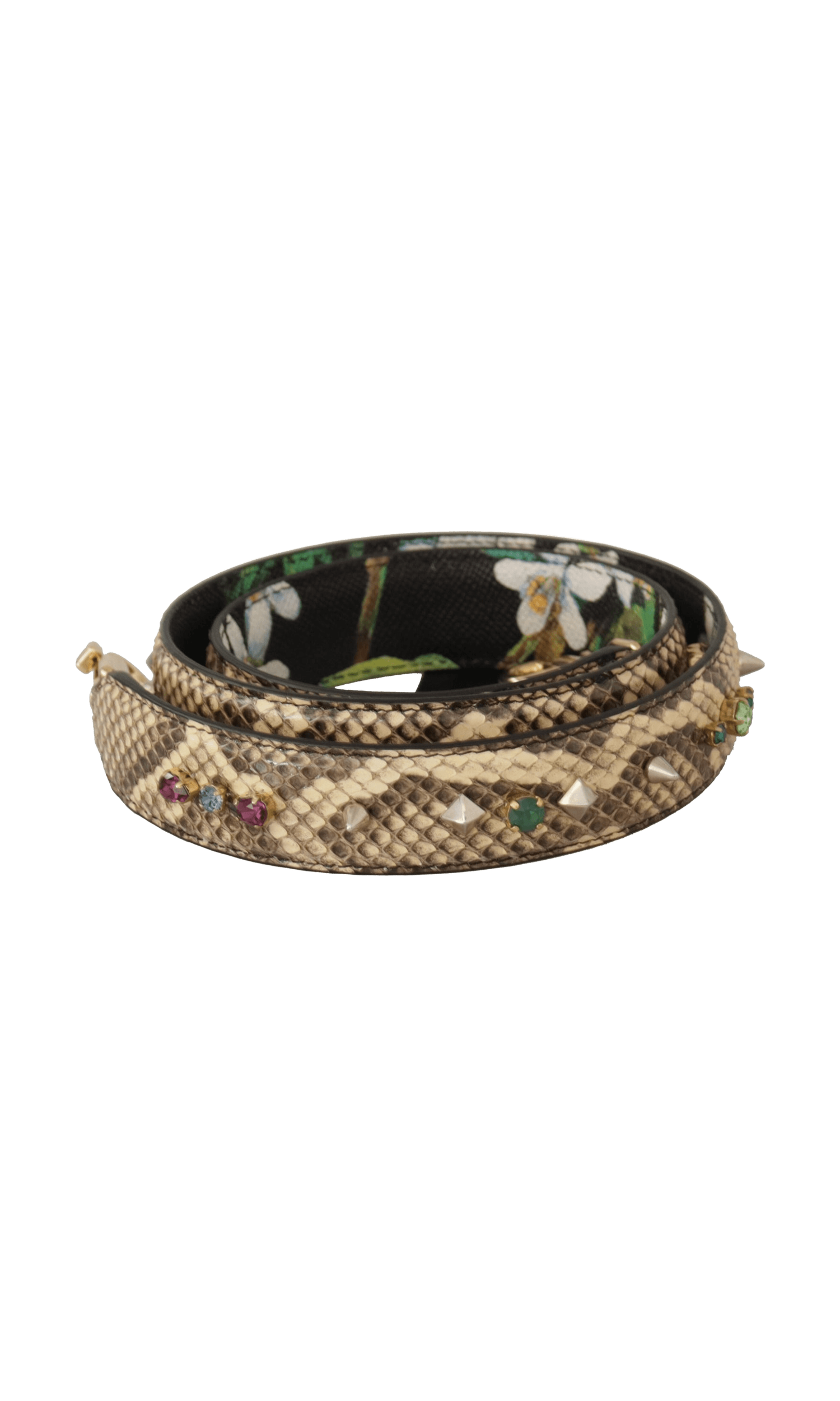 Dolce & Gabbana Elegant Python Leather Shoulder Beige Strap Glam Steals