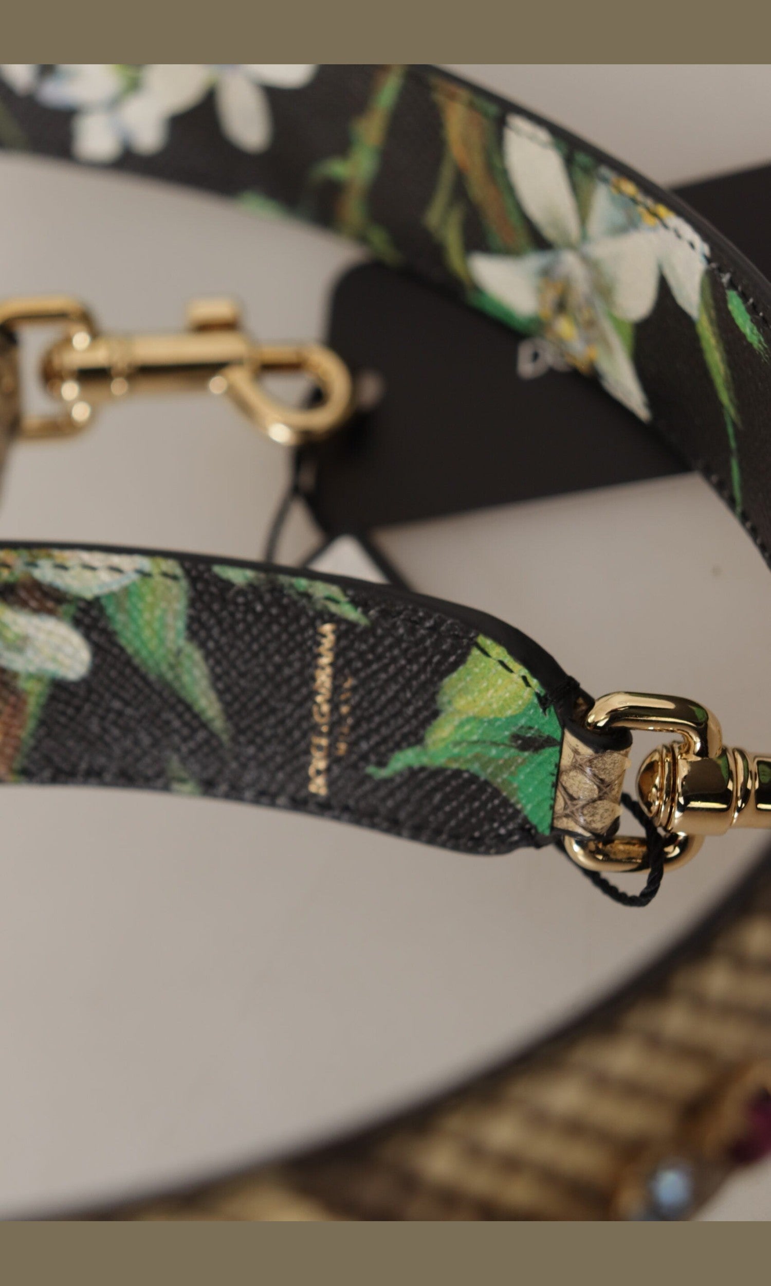 Dolce & Gabbana Elegant Python Leather Shoulder Beige Strap Glam Steals