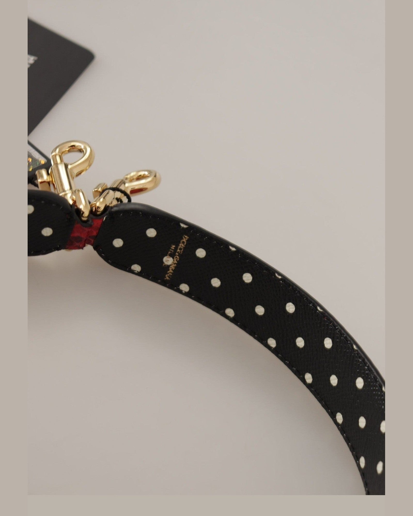 Dolce & Gabbana Elegant Python Leather Shoulder Red Strap Glam Steals