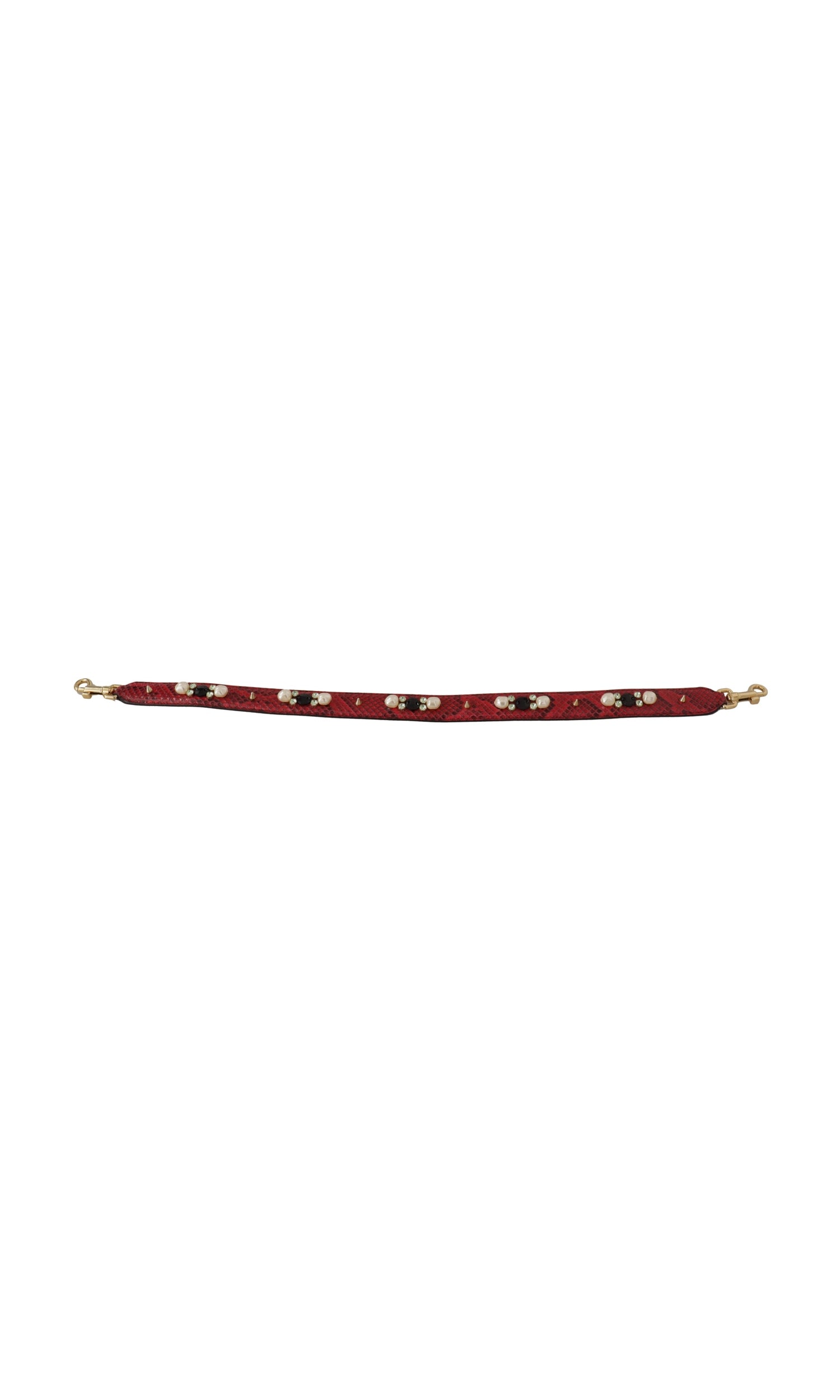 Dolce & Gabbana Elegant Python Leather Shoulder Red Strap Glam Steals
