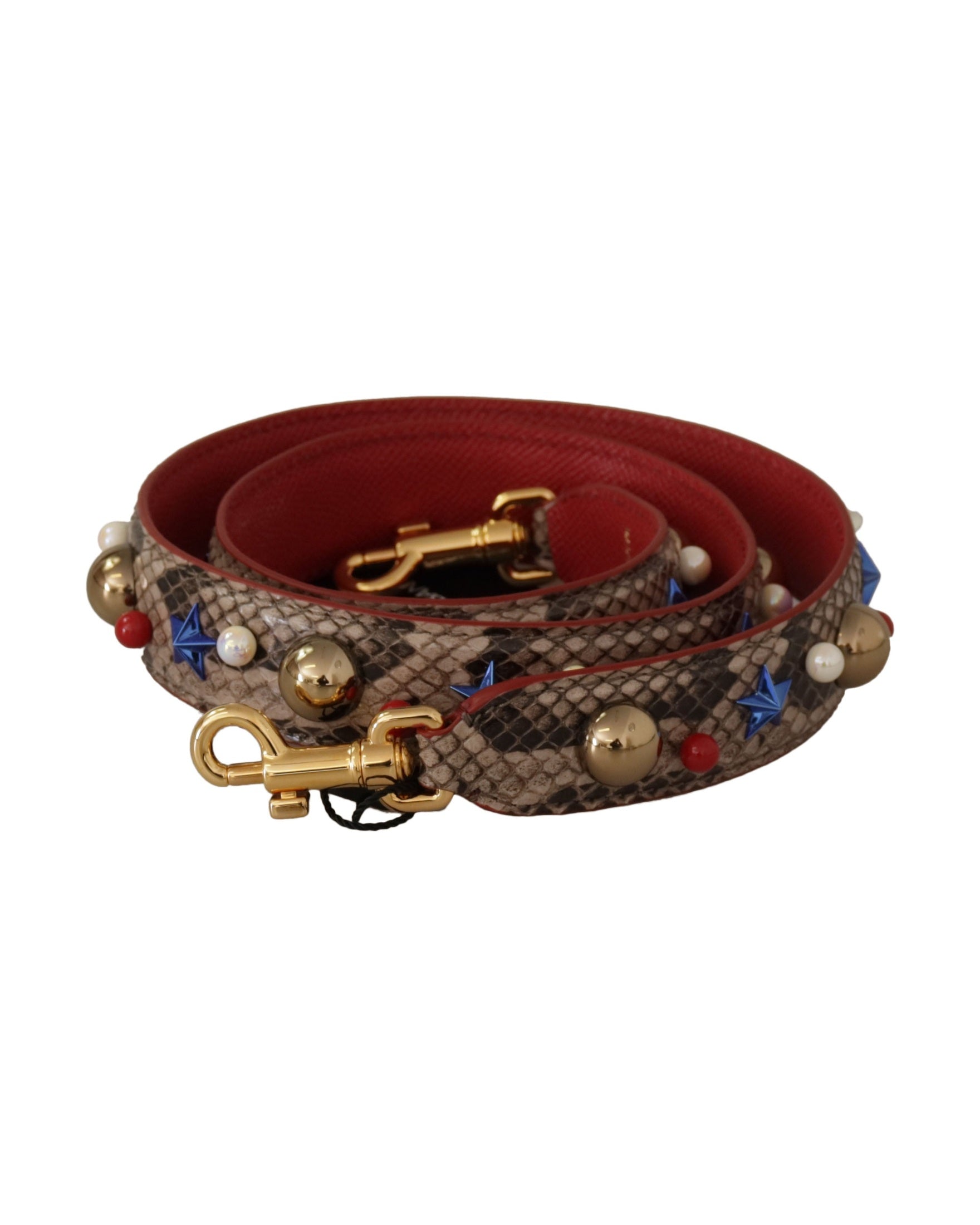 Dolce & Gabbana Elegant Python Leather Shoulder Strap Glam Steals