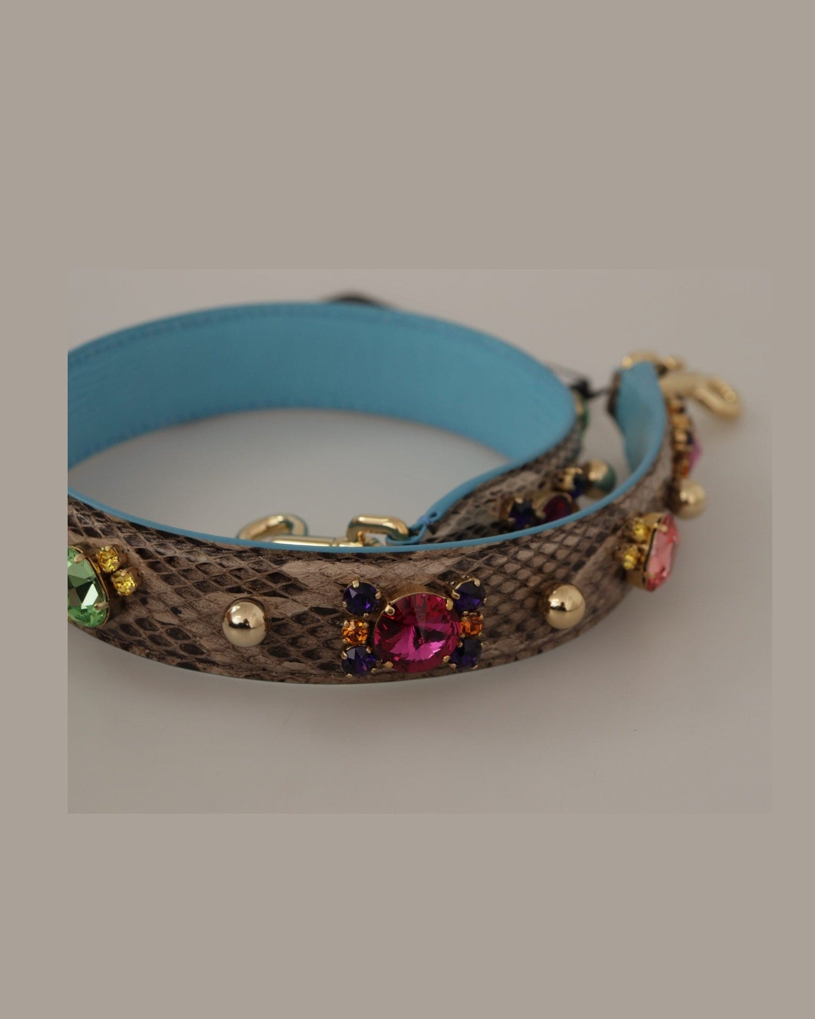 Dolce & Gabbana Elegant Python Leather Shoulder Strap Accessory Glam Steals