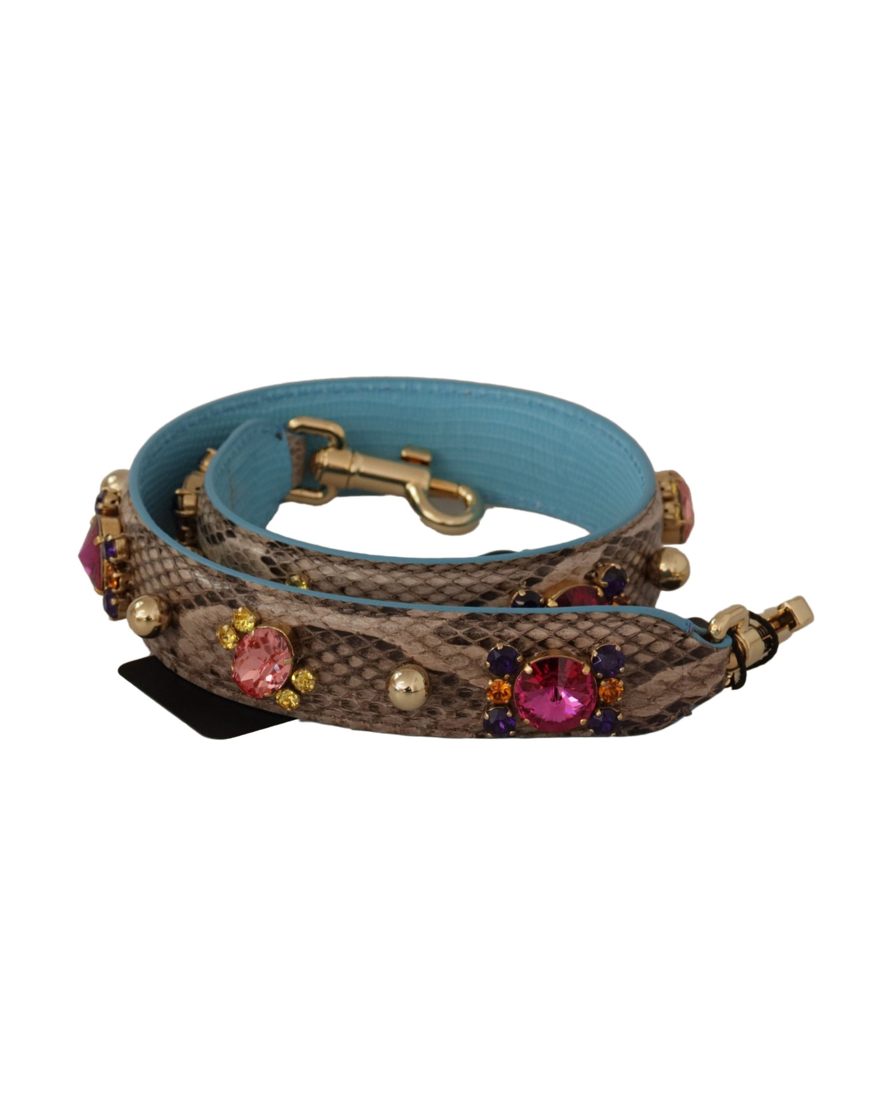 Dolce & Gabbana Elegant Python Leather Shoulder Strap Accessory Glam Steals