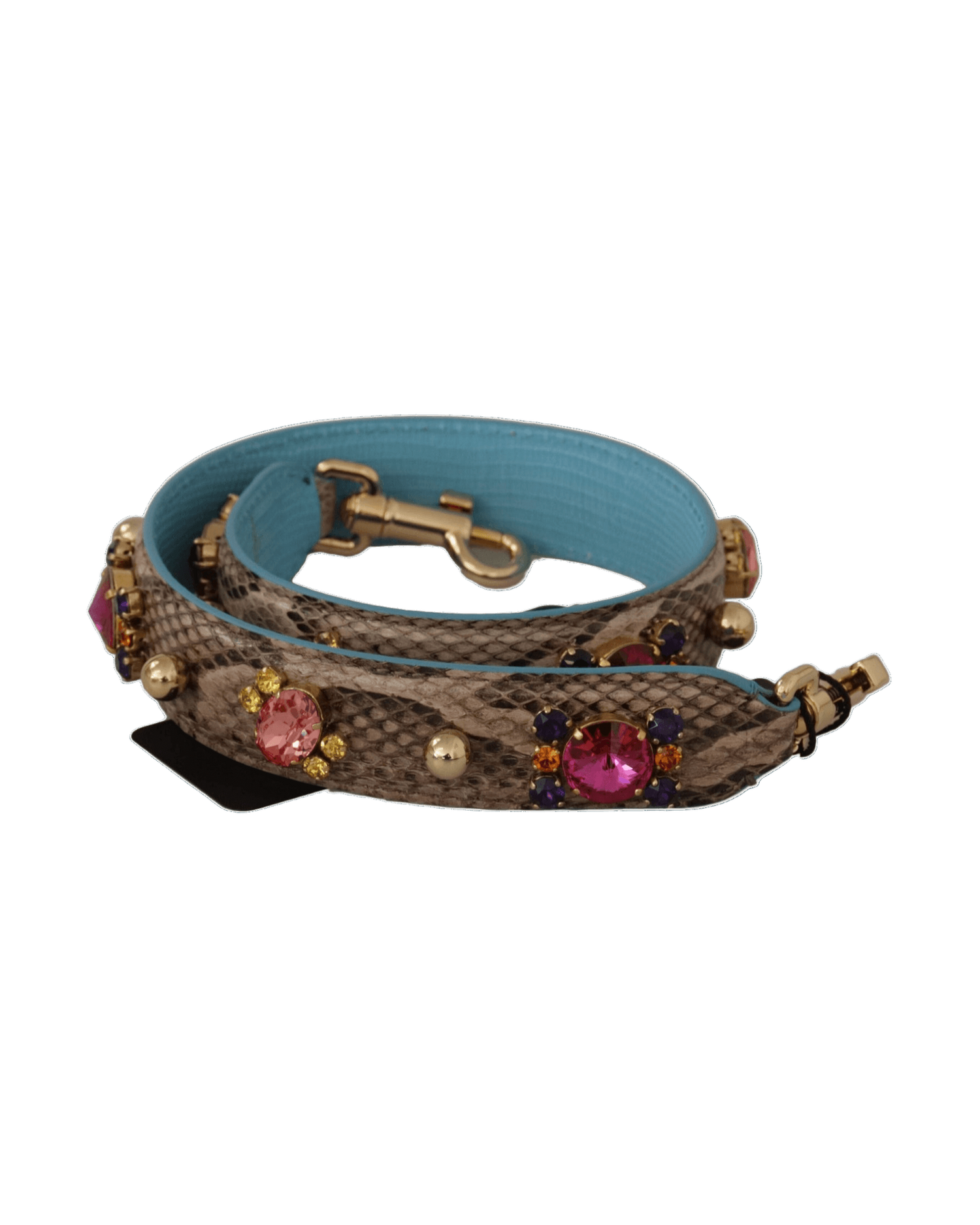 Dolce & Gabbana Elegant Python Leather Shoulder Strap Accessory Glam Steals