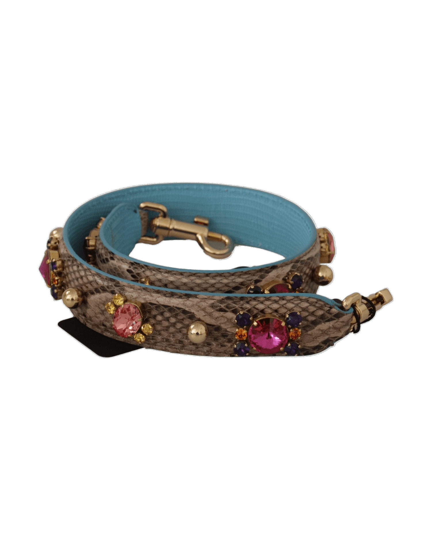 Dolce & Gabbana Elegant Python Leather Shoulder Strap Accessory Glam Steals