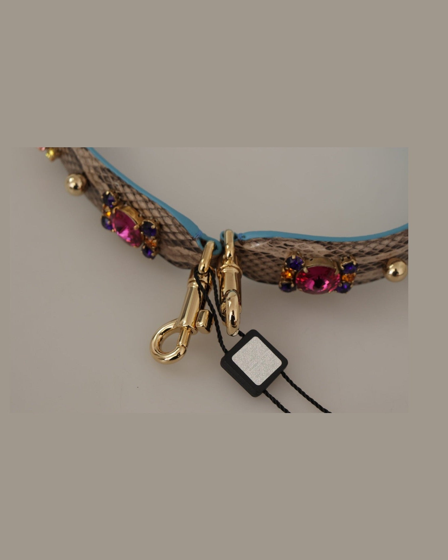 Dolce & Gabbana Elegant Python Leather Shoulder Strap Accessory Glam Steals