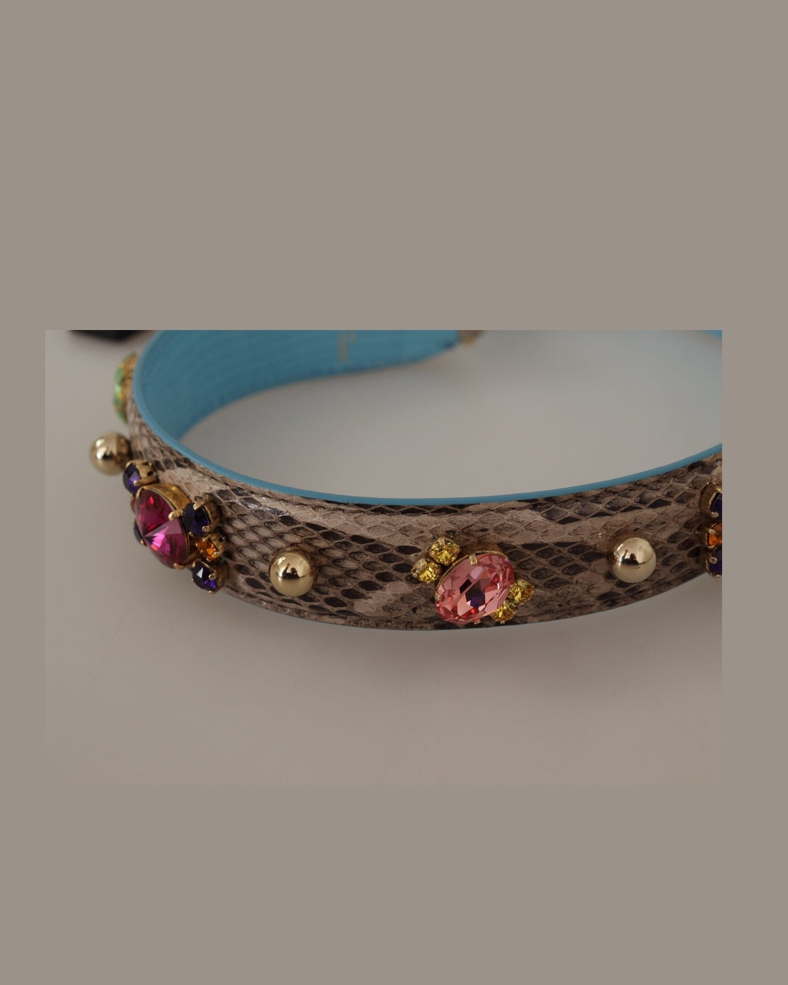 Dolce & Gabbana Elegant Python Leather Shoulder Strap Accessory Glam Steals
