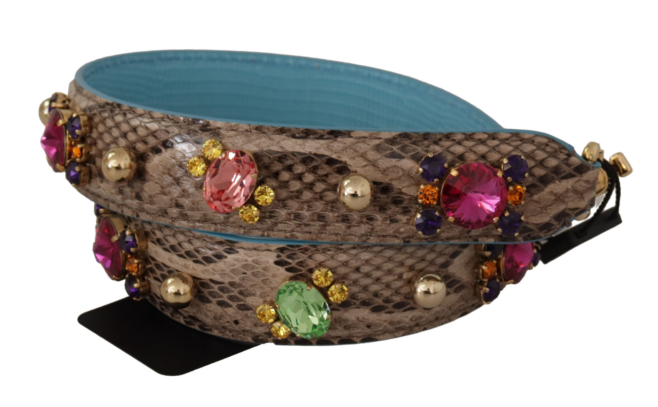 Dolce & Gabbana Elegant Python Leather Shoulder Strap Accessory Glam Steals
