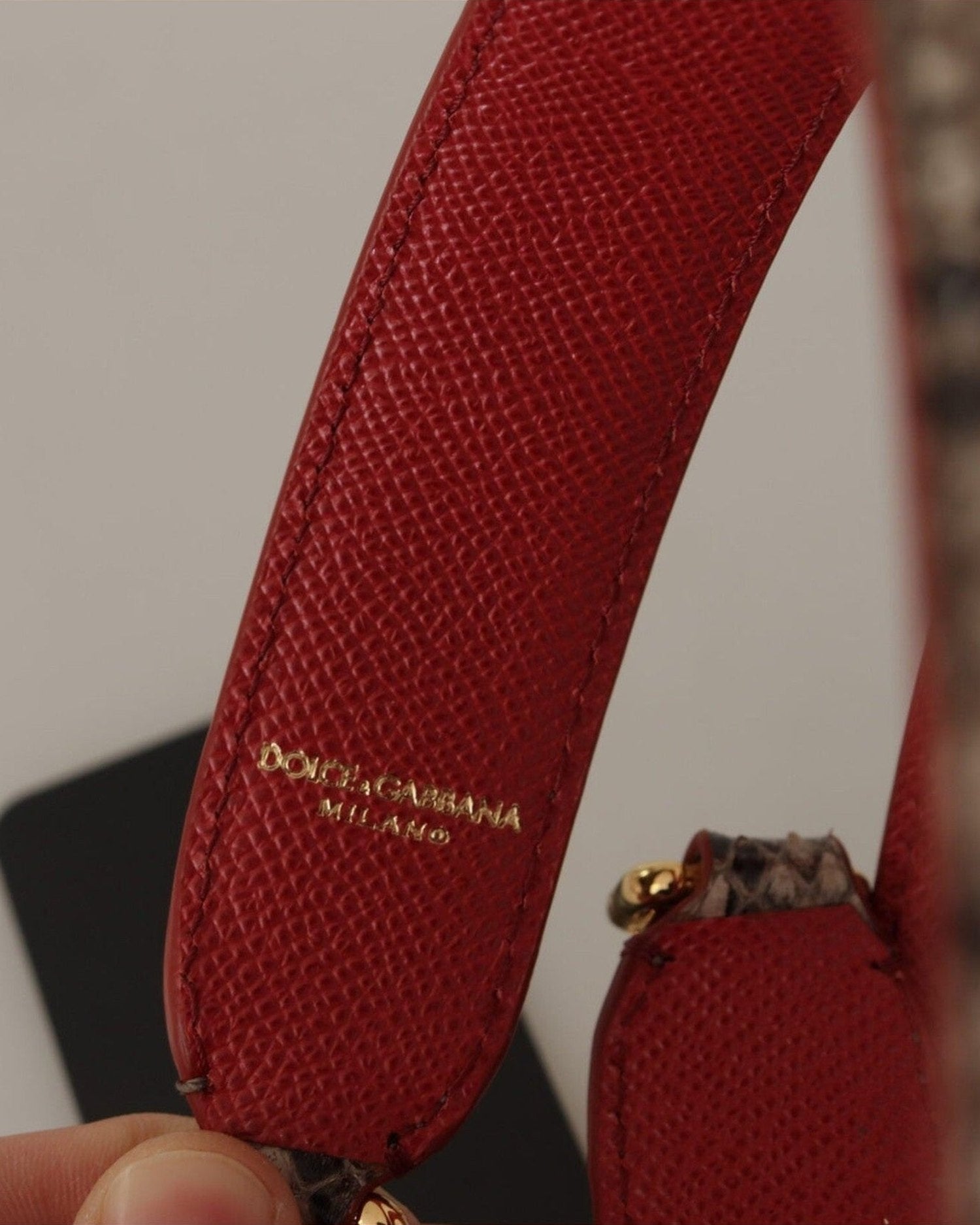 Dolce & Gabbana Elegant Python Leather Shoulder Strap Glam Steals