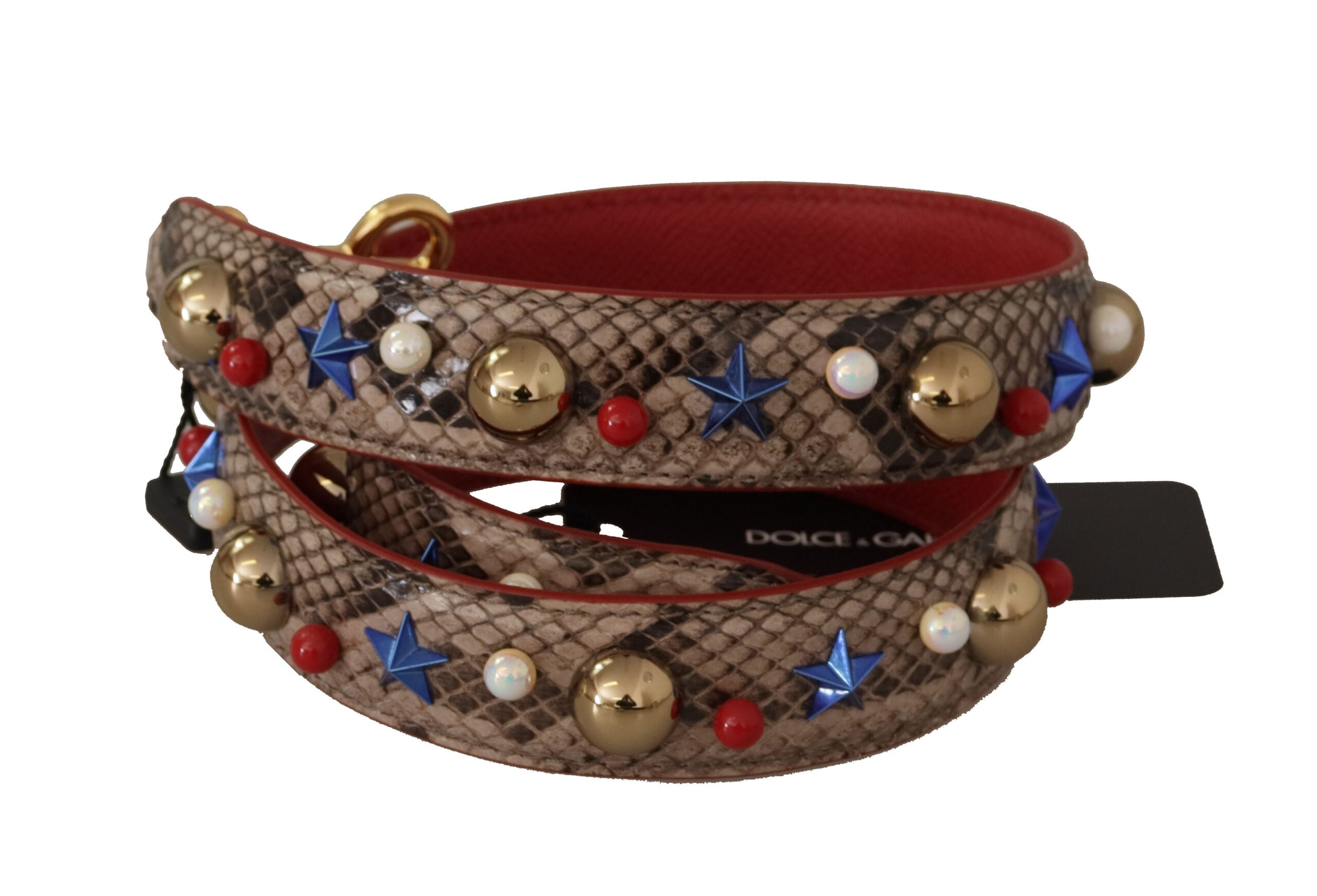 Dolce & Gabbana Elegant Python Leather Shoulder Strap Glam Steals