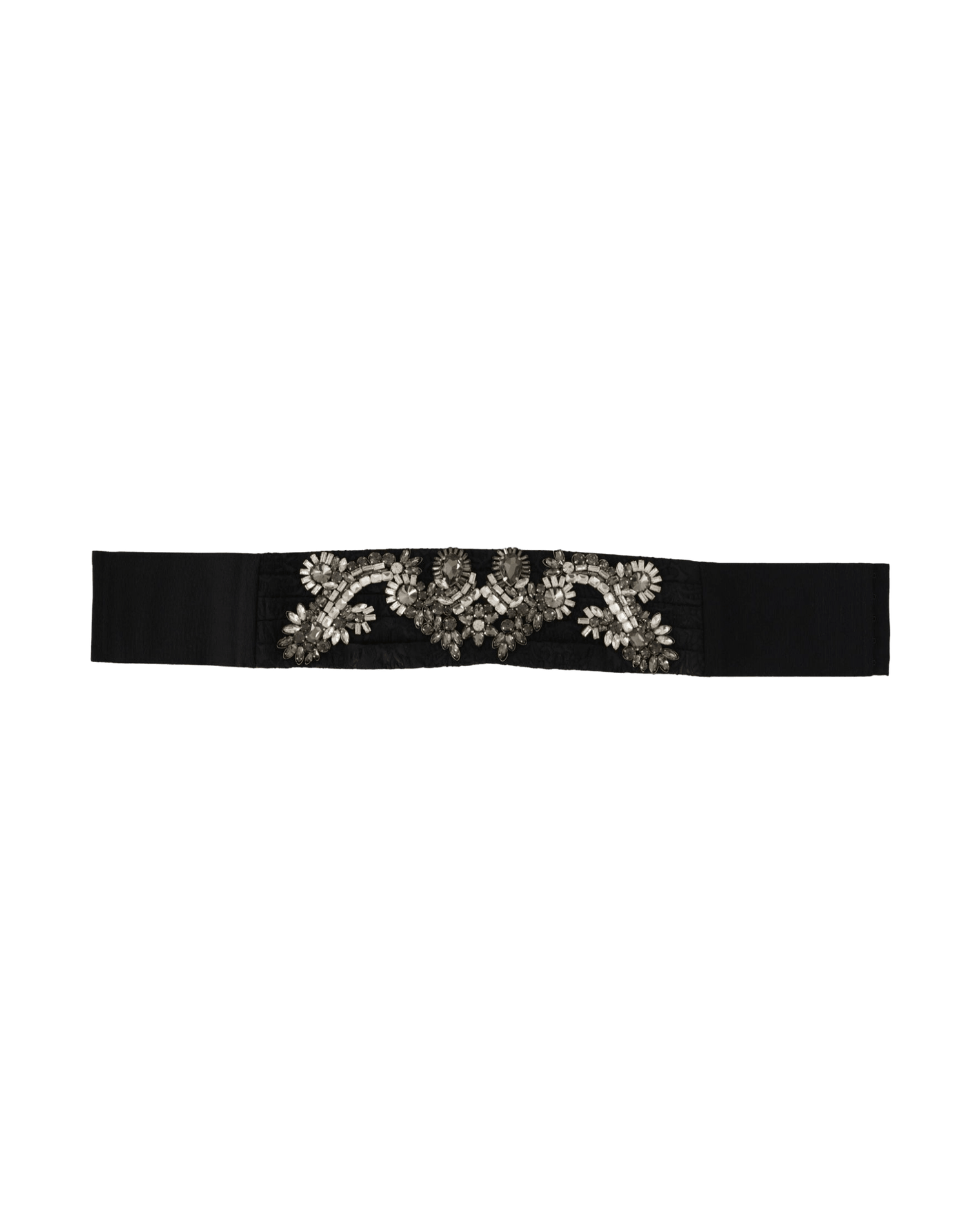 Dolce & Gabbana Elegant Rhinestone-Embellished Silk Belt Glam Steals