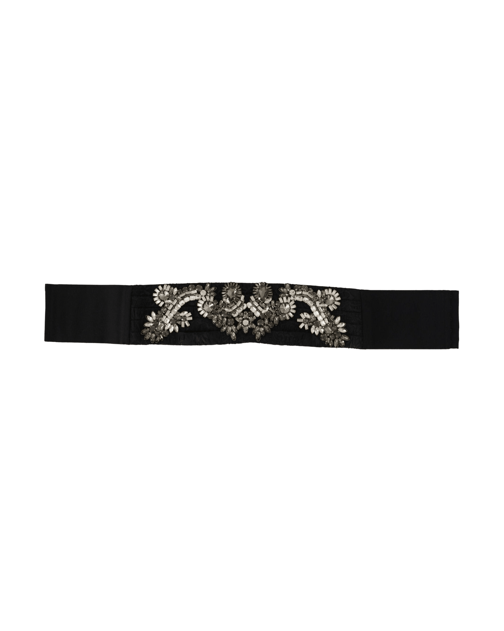 Dolce & Gabbana Elegant Rhinestone-Embellished Silk Belt Glam Steals