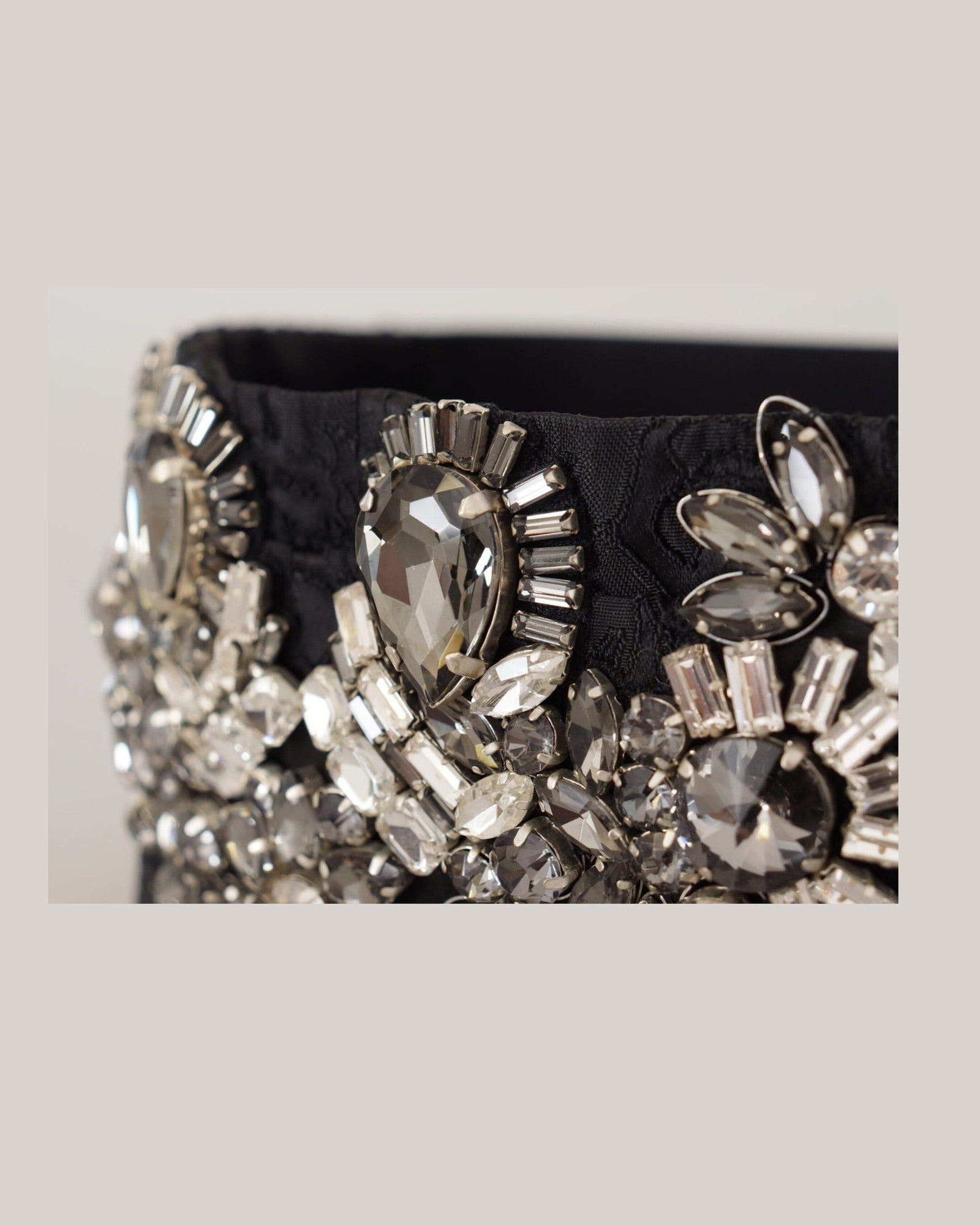 Dolce & Gabbana Elegant Rhinestone-Embellished Silk Belt Glam Steals