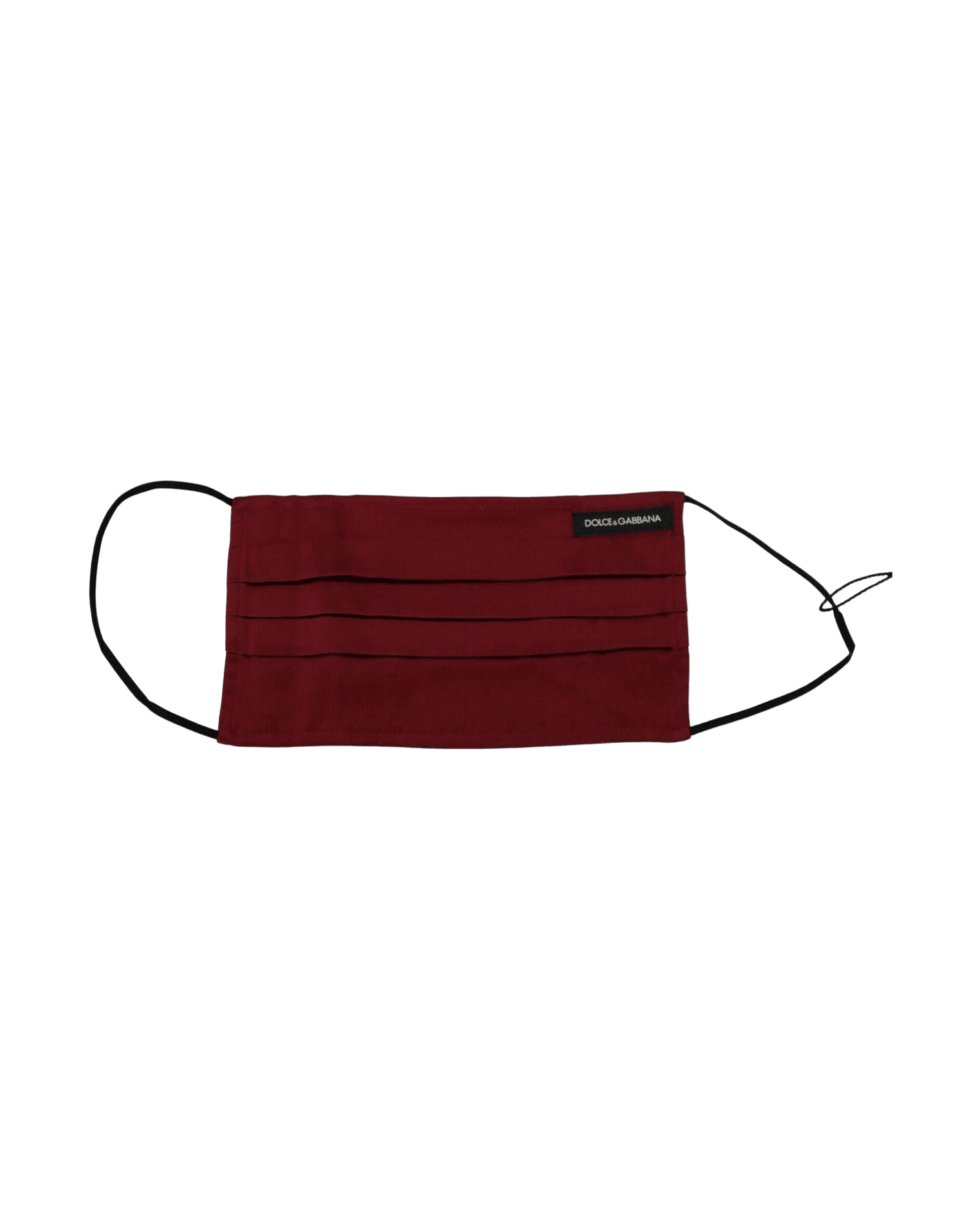 Dolce & Gabbana Elegant Silk Pleated Face Maroon Mask Glam Steals