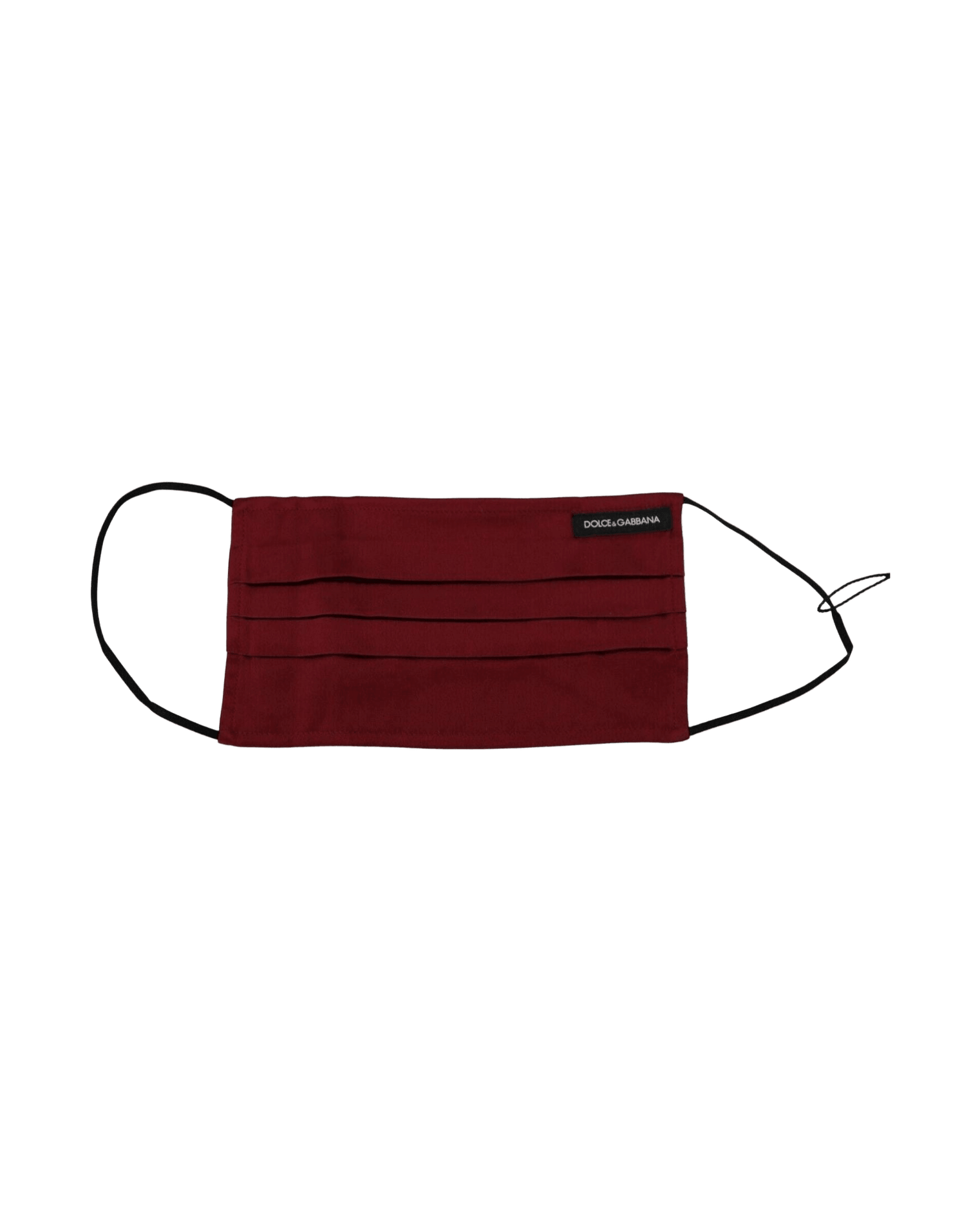 Dolce & Gabbana Elegant Silk Pleated Face Maroon Mask Glam Steals