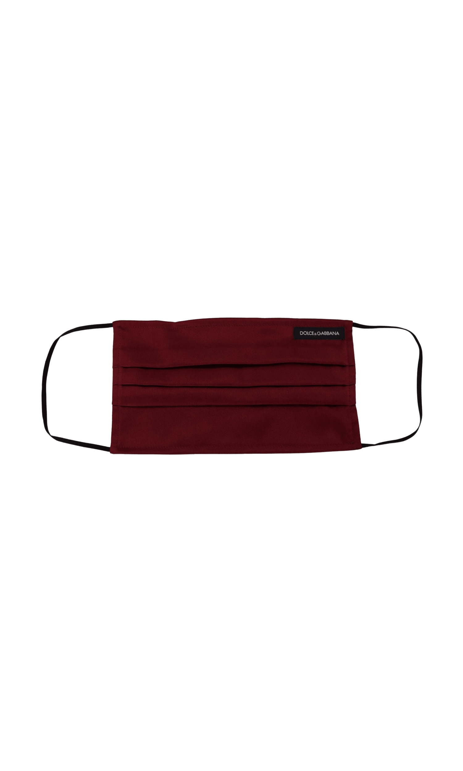 Dolce & Gabbana Elegant Silk Pleated Face Maroon Mask Glam Steals