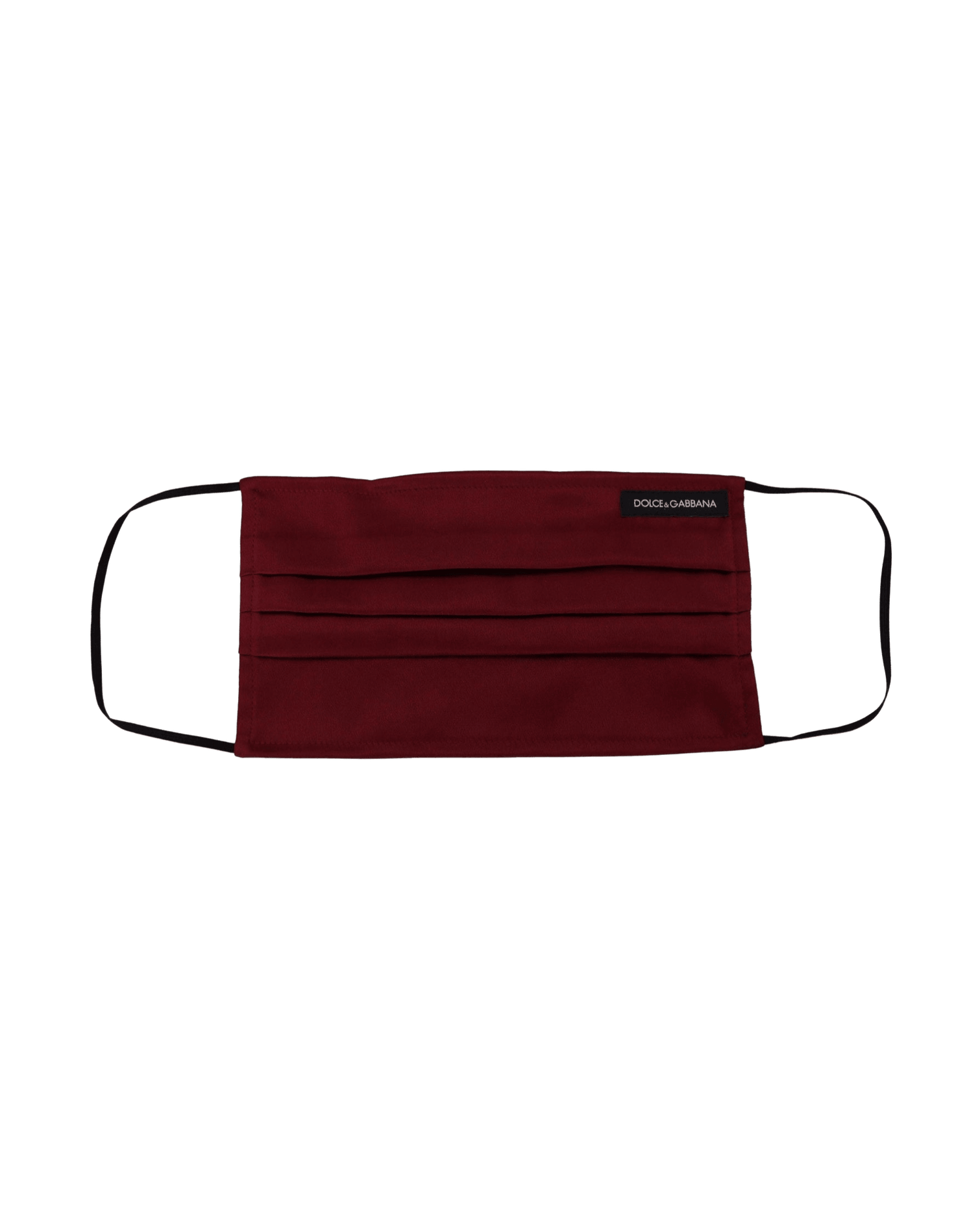 Dolce & Gabbana Elegant Silk Pleated Face Maroon Mask Glam Steals