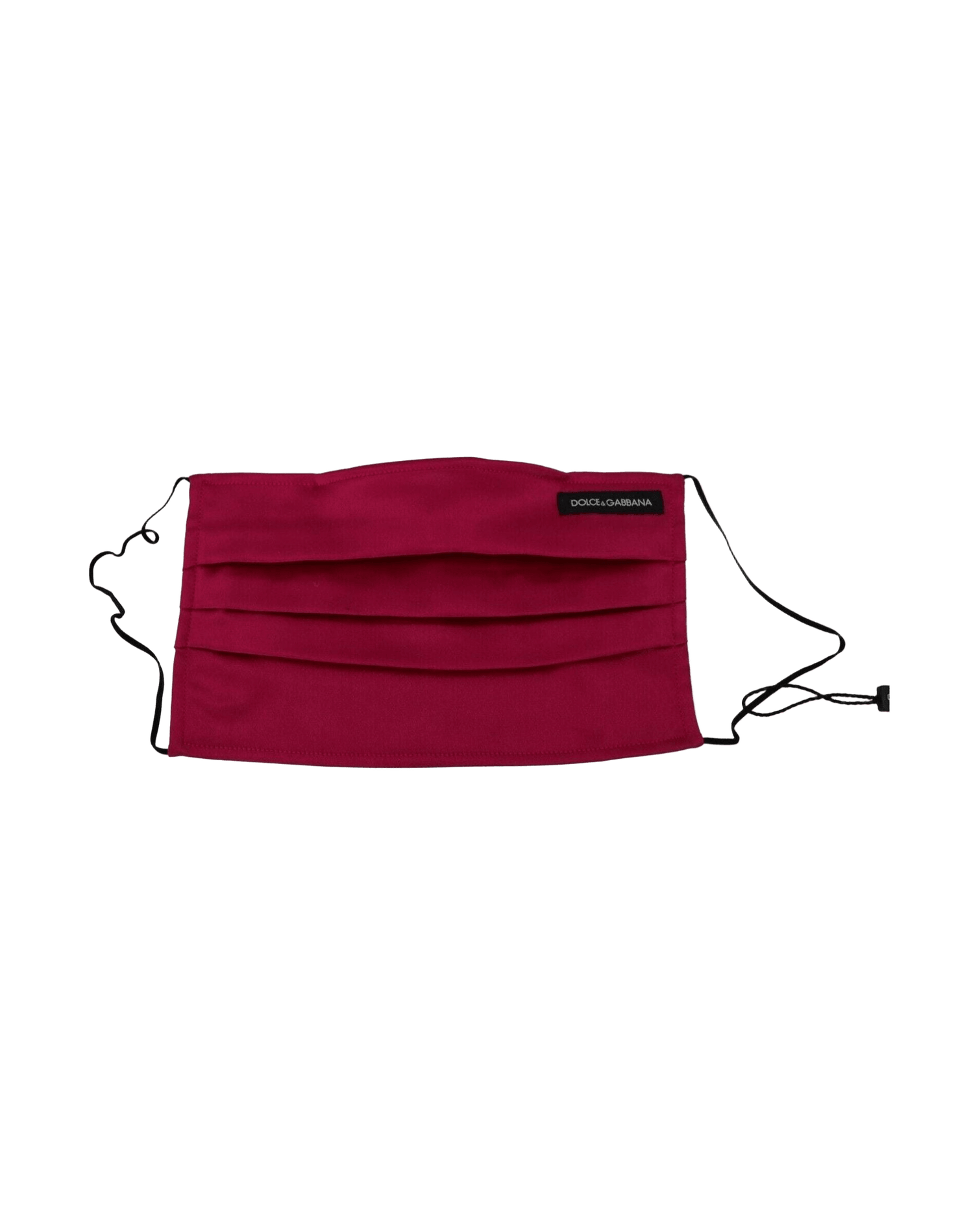 Dolce & Gabbana Elegant Silk Pleated Face Maroon Mask Glam Steals