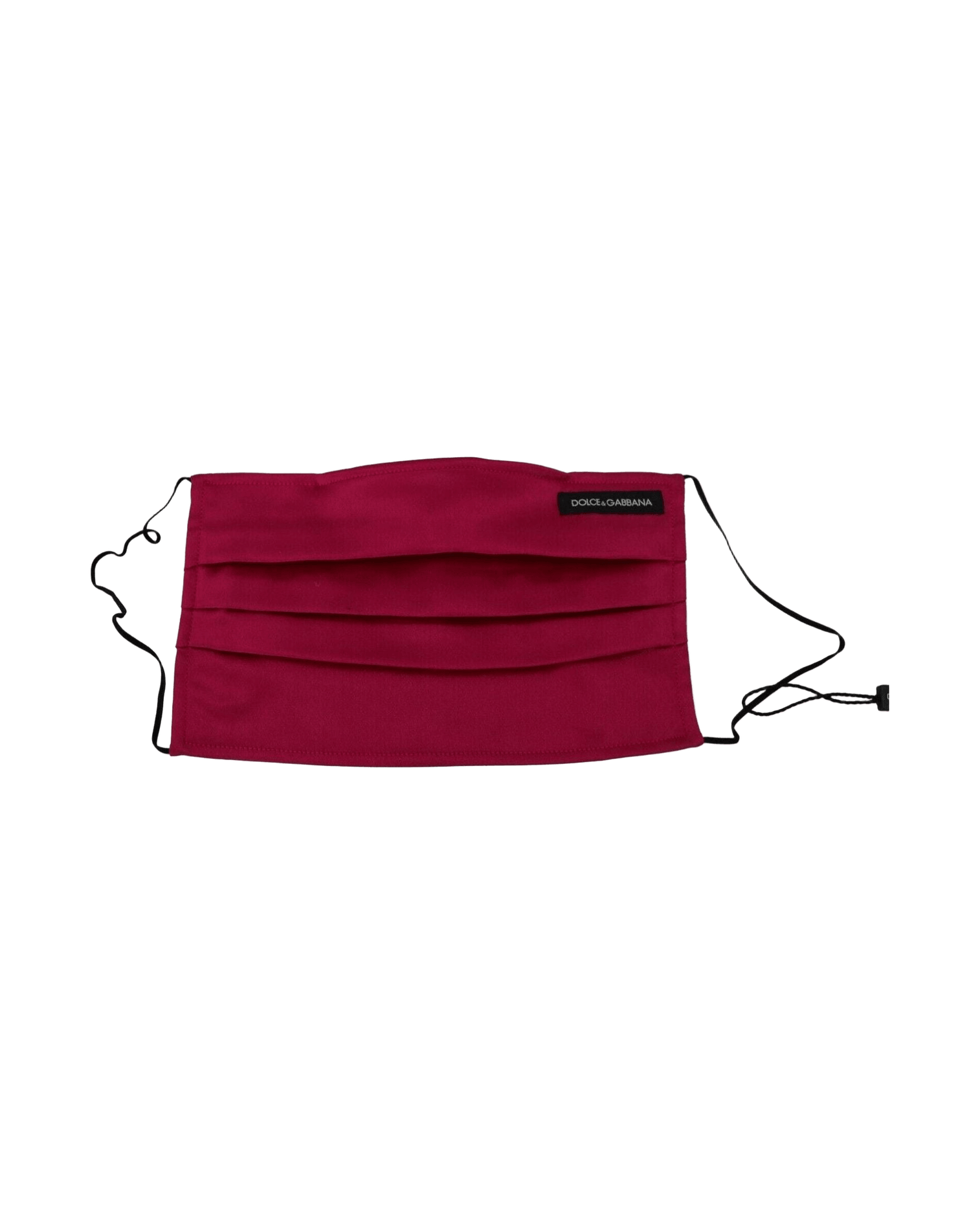 Dolce & Gabbana Elegant Silk Pleated Face Maroon Mask Glam Steals