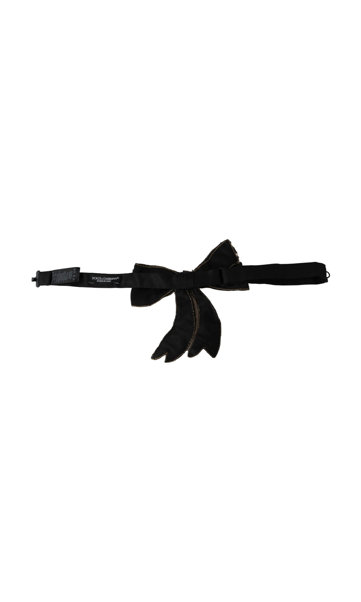 Dolce & Gabbana Elegant Silk Rhinestone Bow Tie Glam Steals