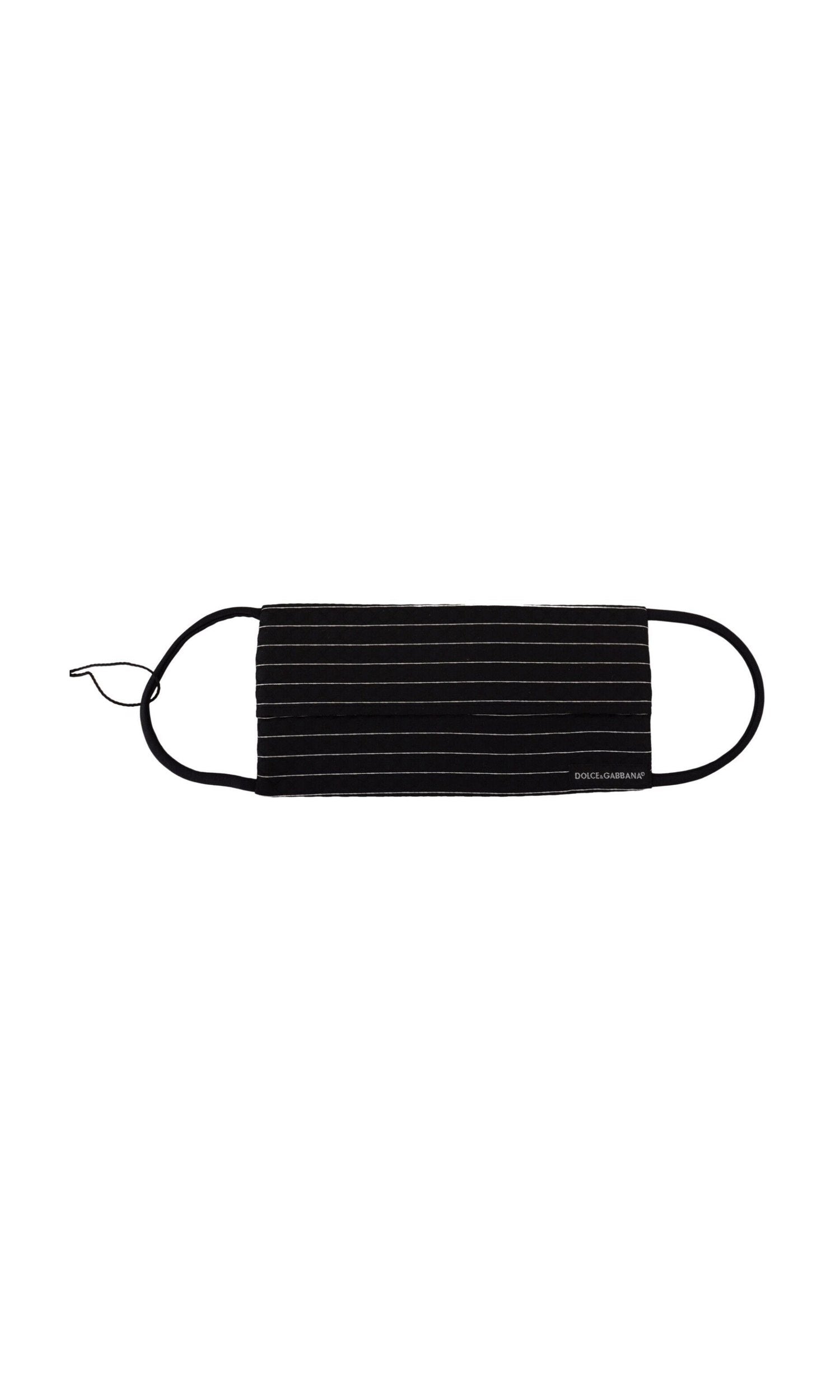Dolce & Gabbana Elegant Striped Silk Blend Face Mask Glam Steals
