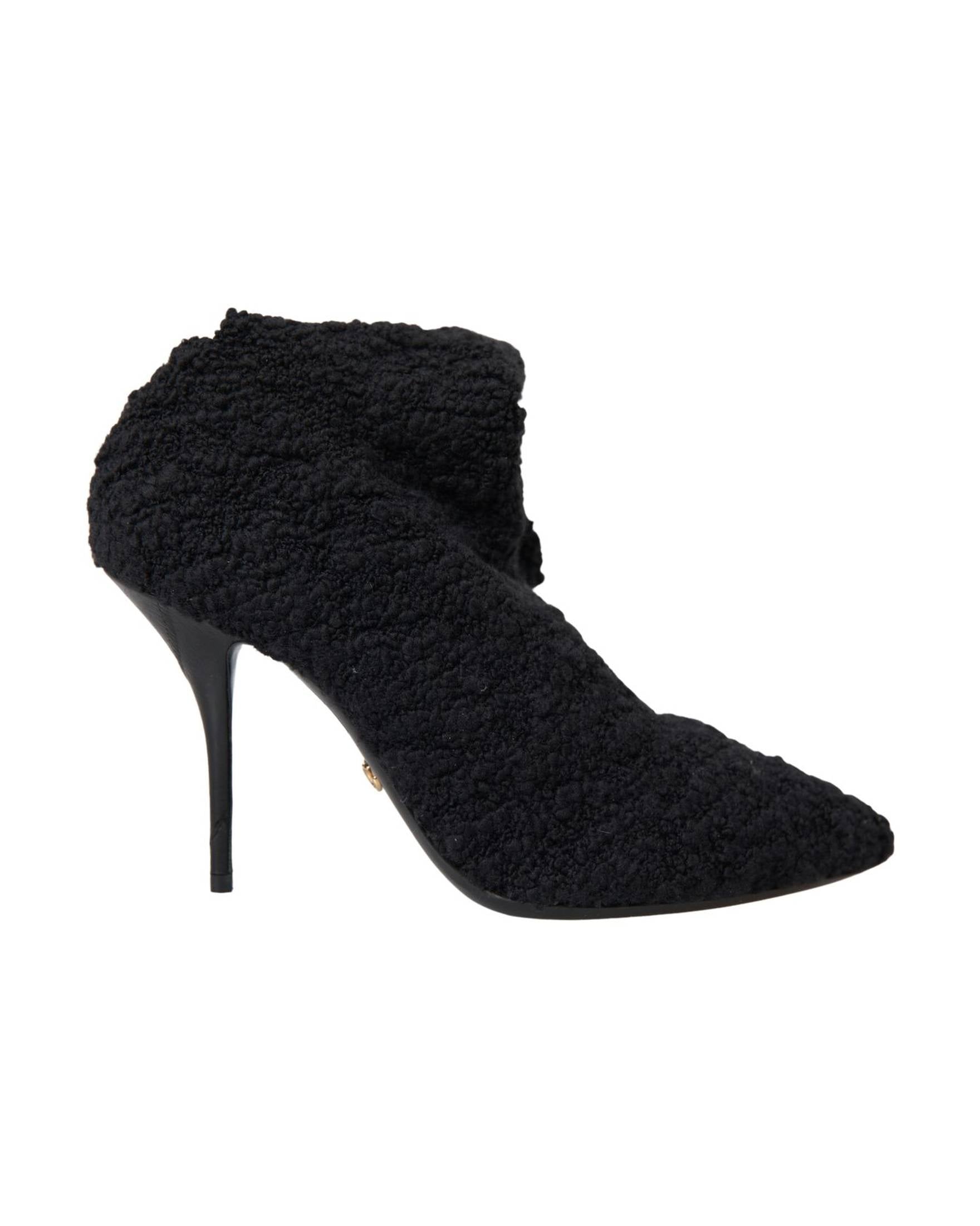 Dolce & Gabbana Elegant Virgin Wool Mid Calf Boots Glam Steals