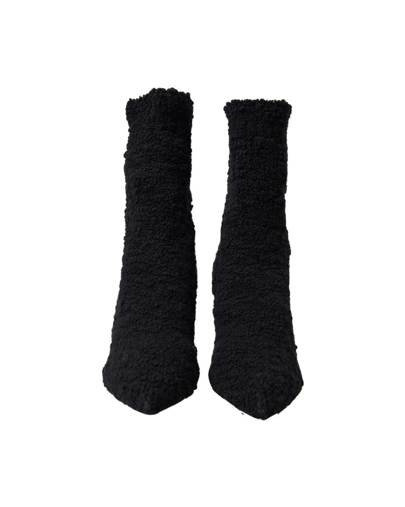 Dolce & Gabbana Elegant Virgin Wool Mid Calf Boots Glam Steals