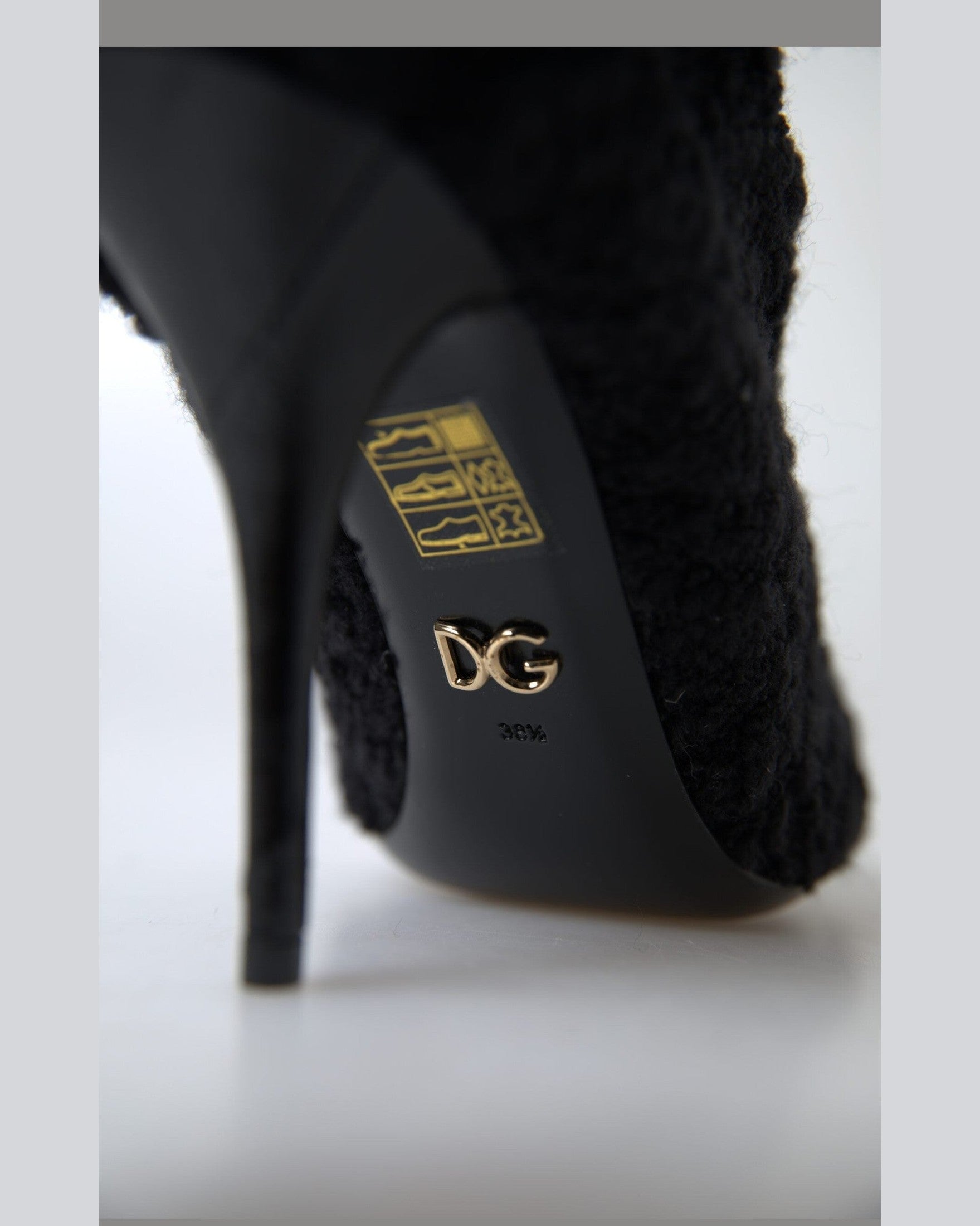 Dolce & Gabbana Elegant Virgin Wool Mid Calf Boots Boots