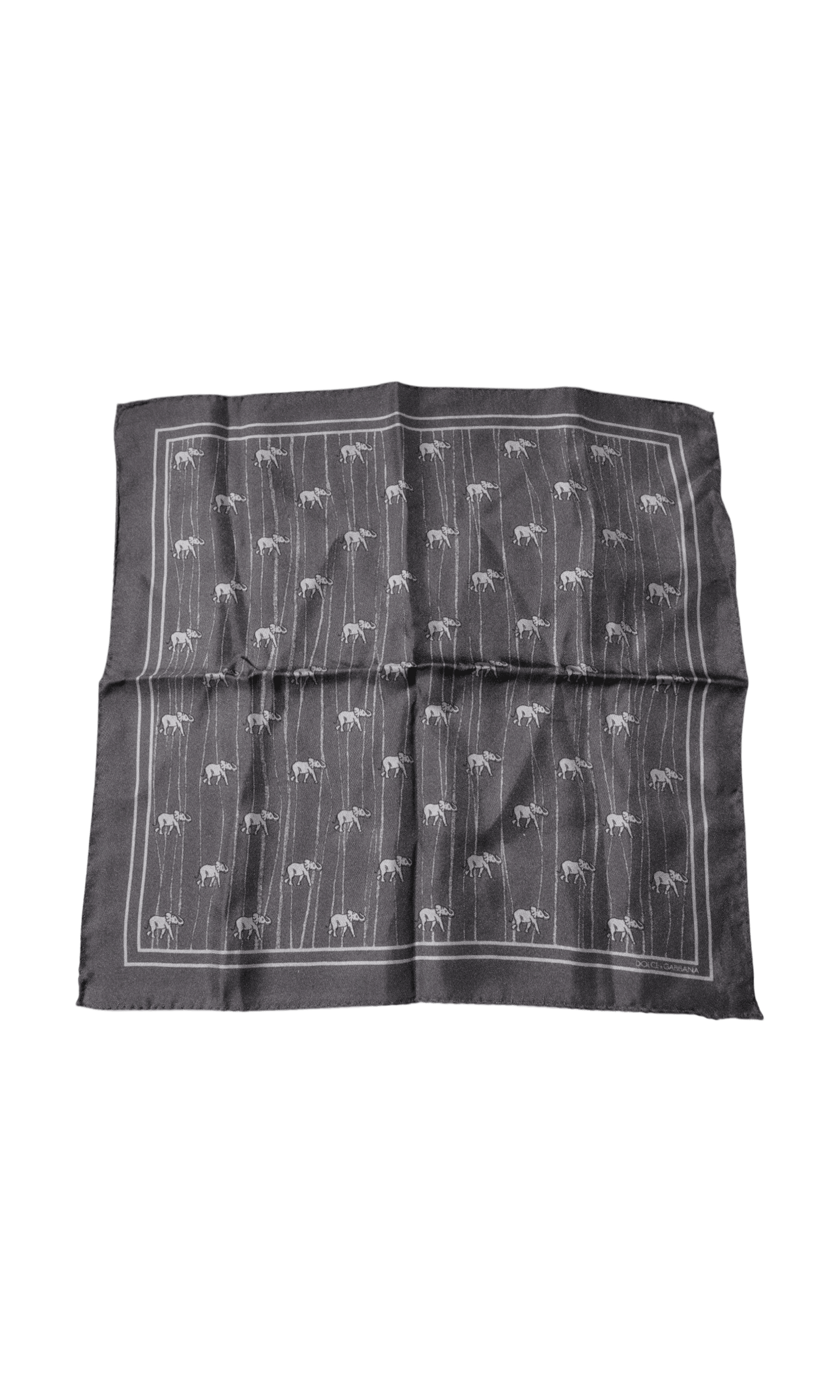 Dolce & Gabbana Elephant Fantasy Handkerchief Brown Scarf Glam Steals