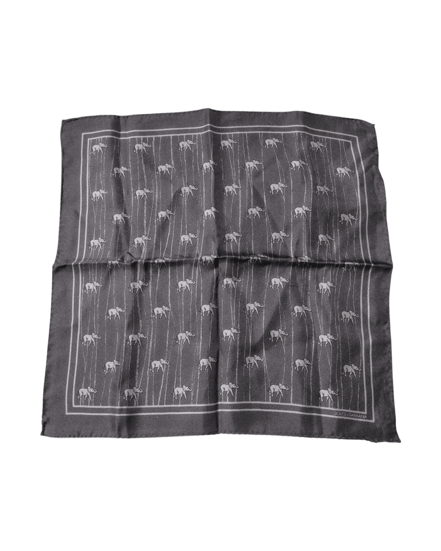 Dolce & Gabbana Elephant Fantasy Handkerchief Brown Scarf Glam Steals
