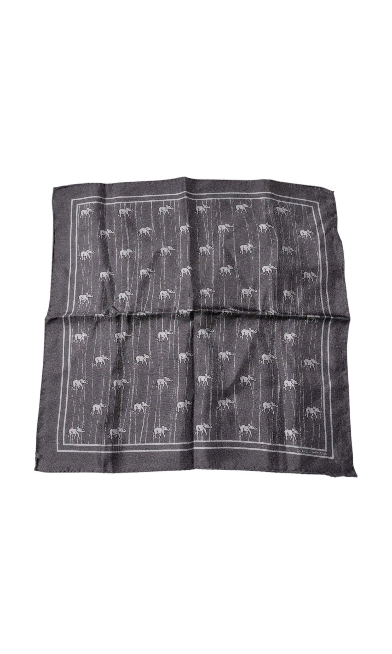 Dolce & Gabbana Elephant Fantasy Handkerchief Brown Scarf Glam Steals