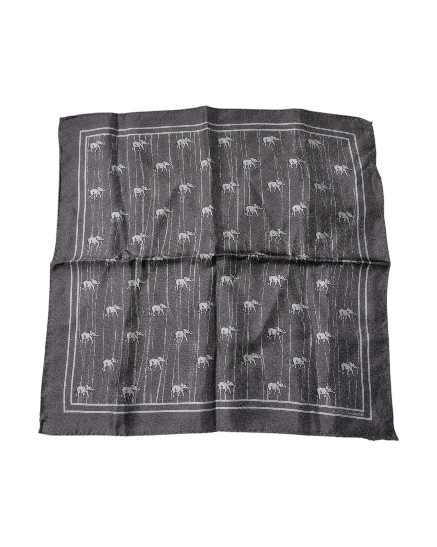Dolce & Gabbana Elephant Fantasy Handkerchief Brown Scarf Glam Steals