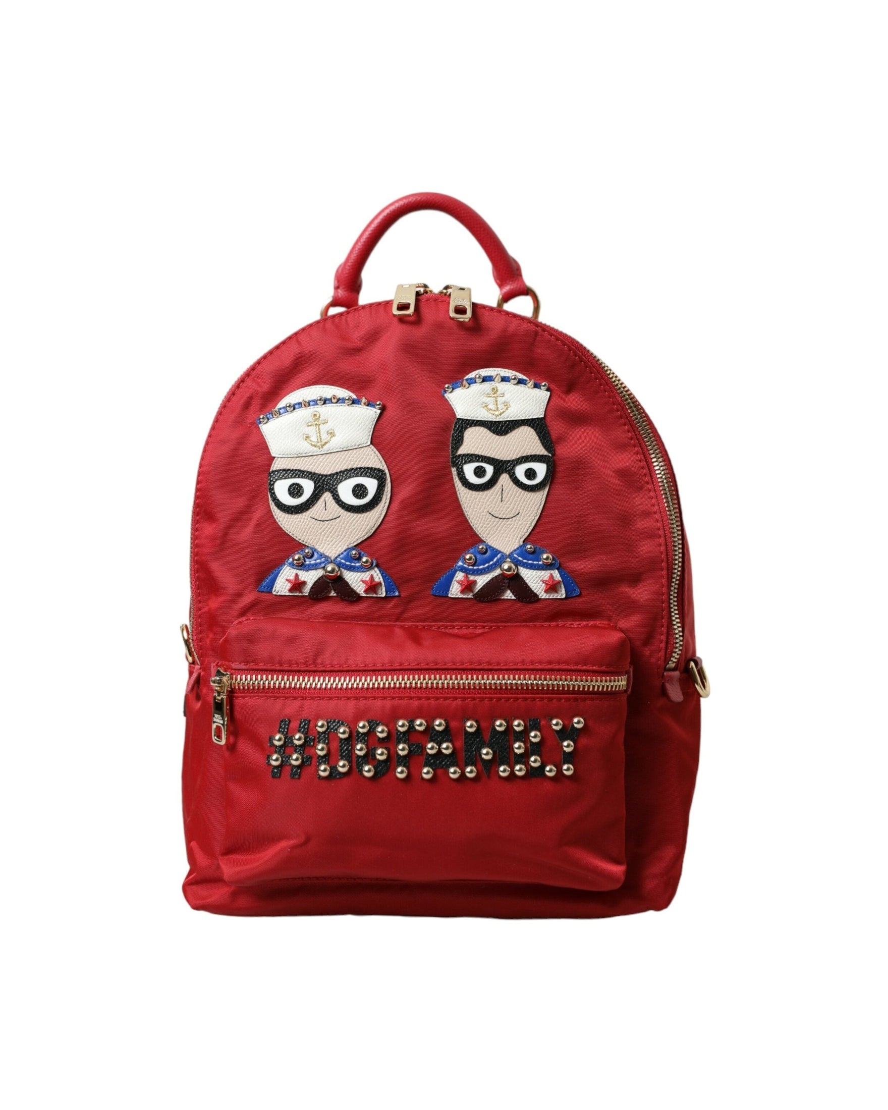 Dolce & Gabbana Embellished Backpack With Red Gold Detailing Glam Steals