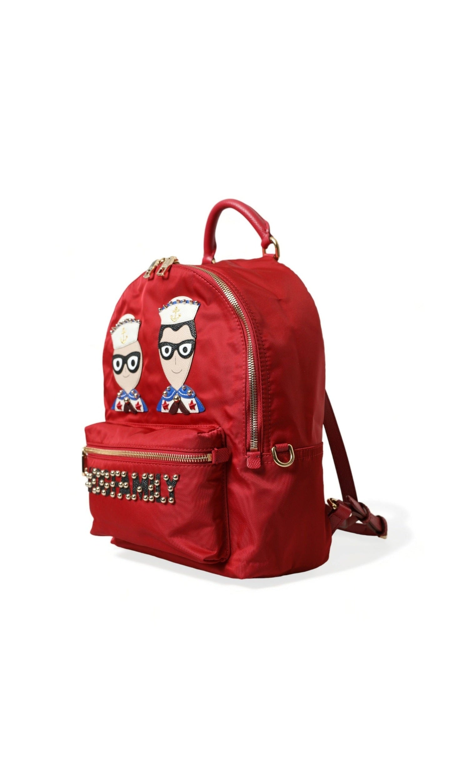 Dolce & Gabbana Embellished Backpack With Red Gold Detailing Glam Steals