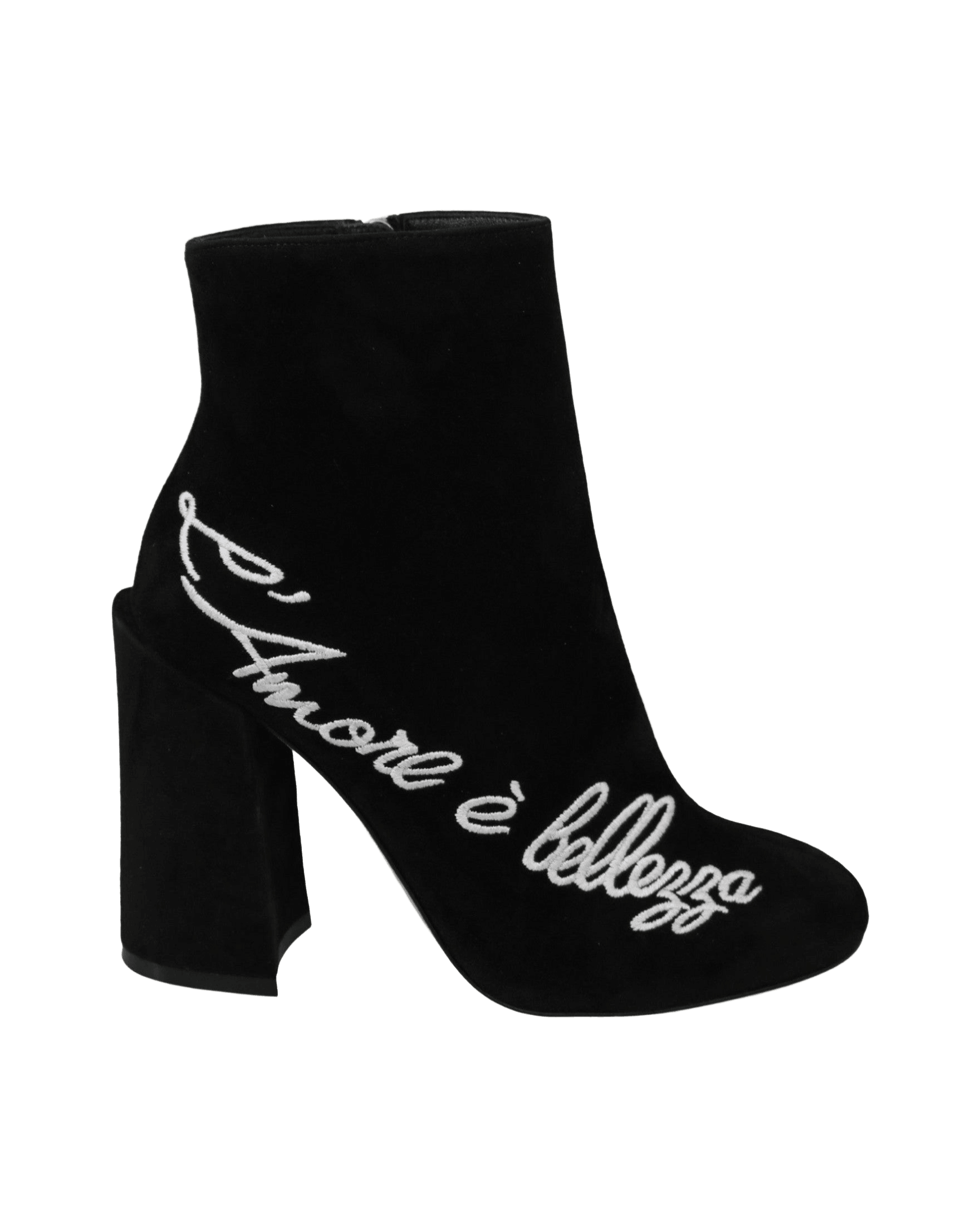 Dolce & Gabbana Embroidered Ankle Boots In Lambskin Suede Glam Steals
