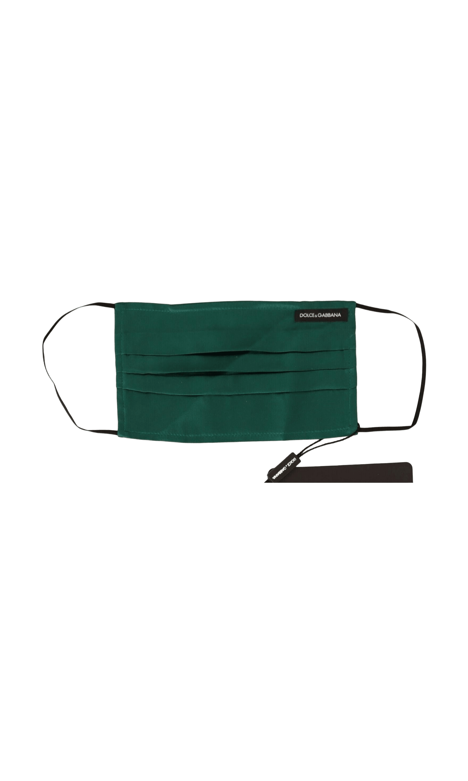 Dolce & Gabbana Emerald Silk Pleated Face Mask Glam Steals